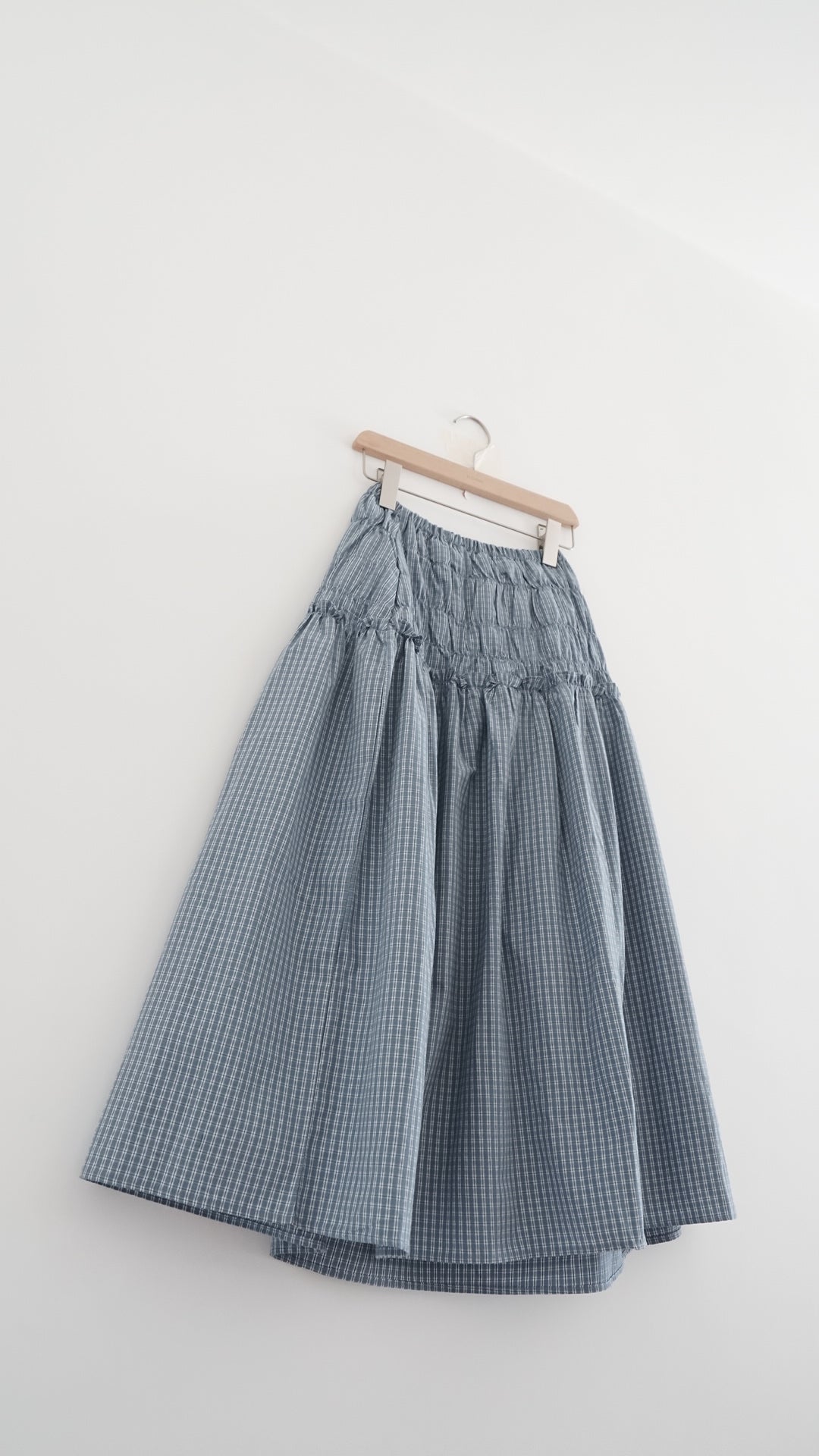 beautiful checked skirt in sora (pre-order)