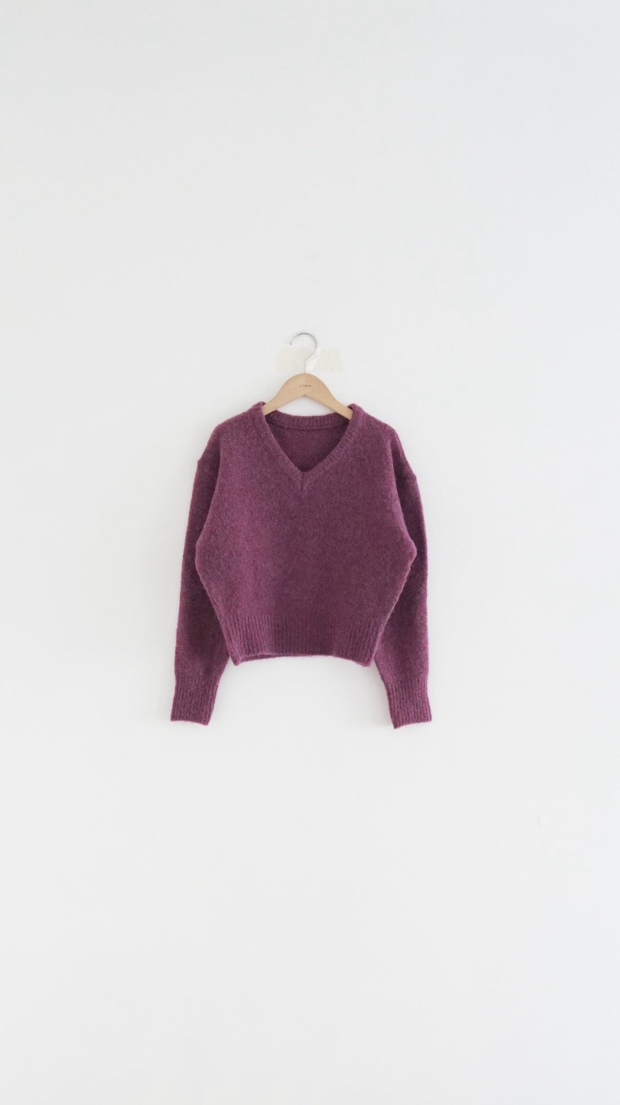 the elin v-neck sweater in vernonia purple