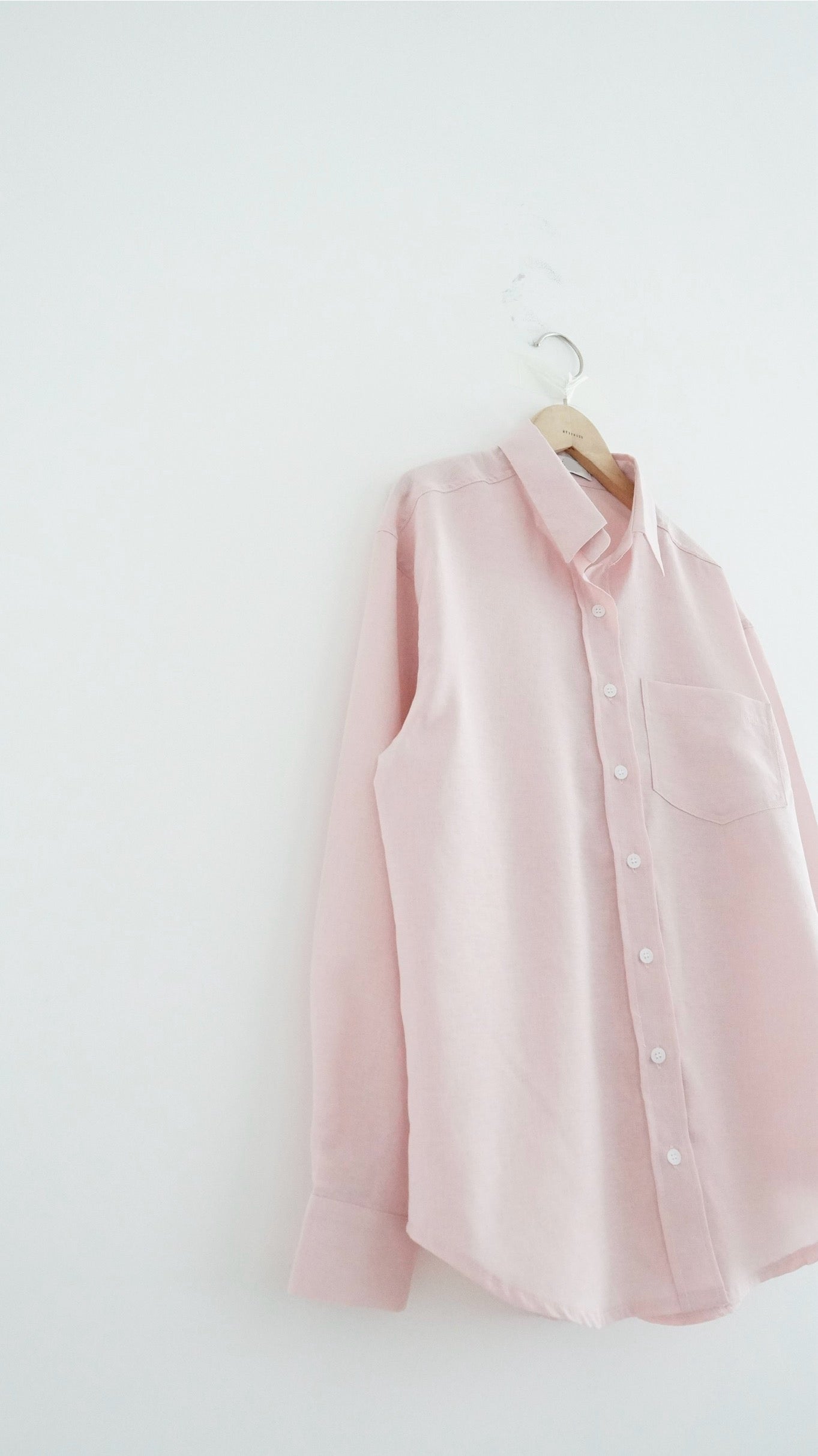plain sheer shirt in pink
