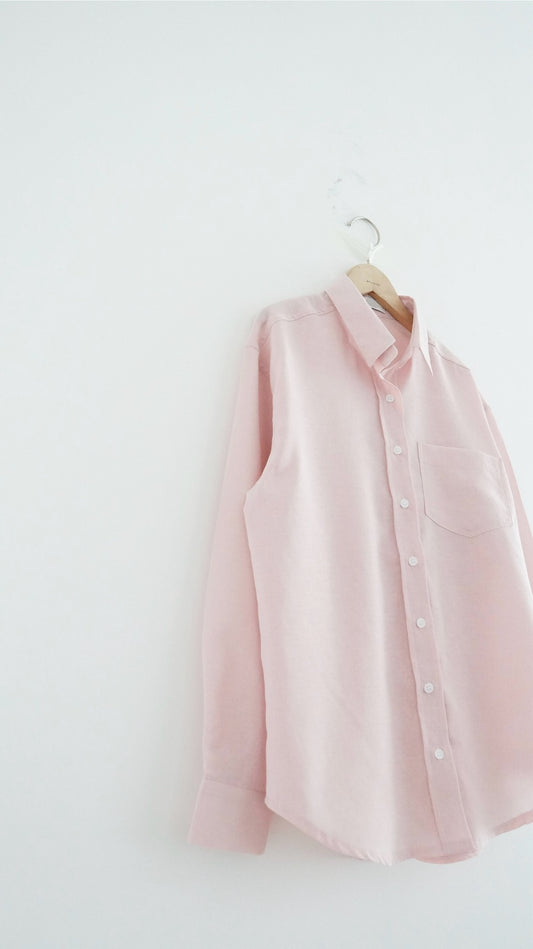 plain sheer shirt in pink