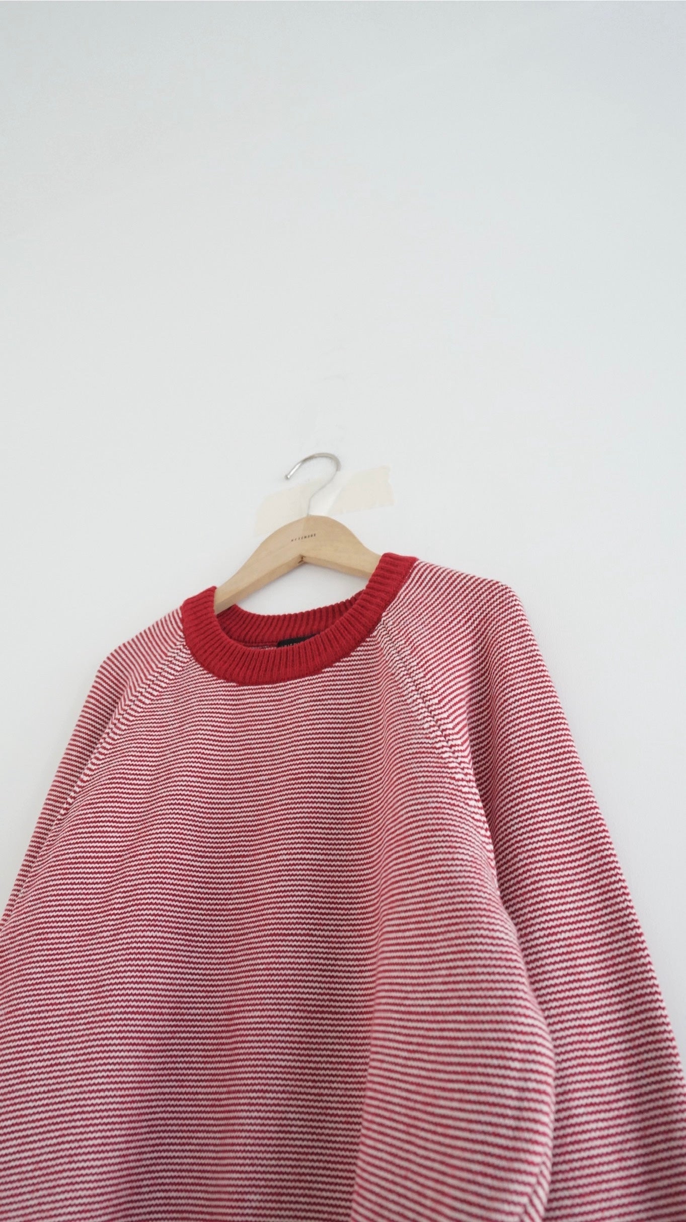 yoyogi fine stripe knit in red