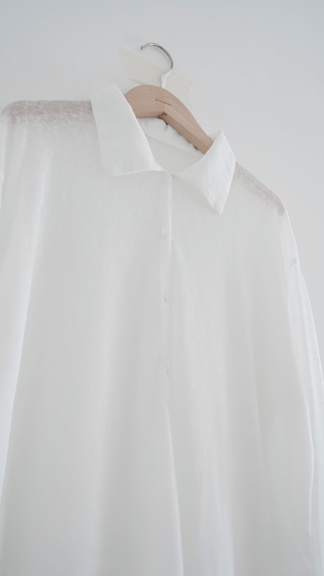 velor sheer polo shirt in white (pre-order)