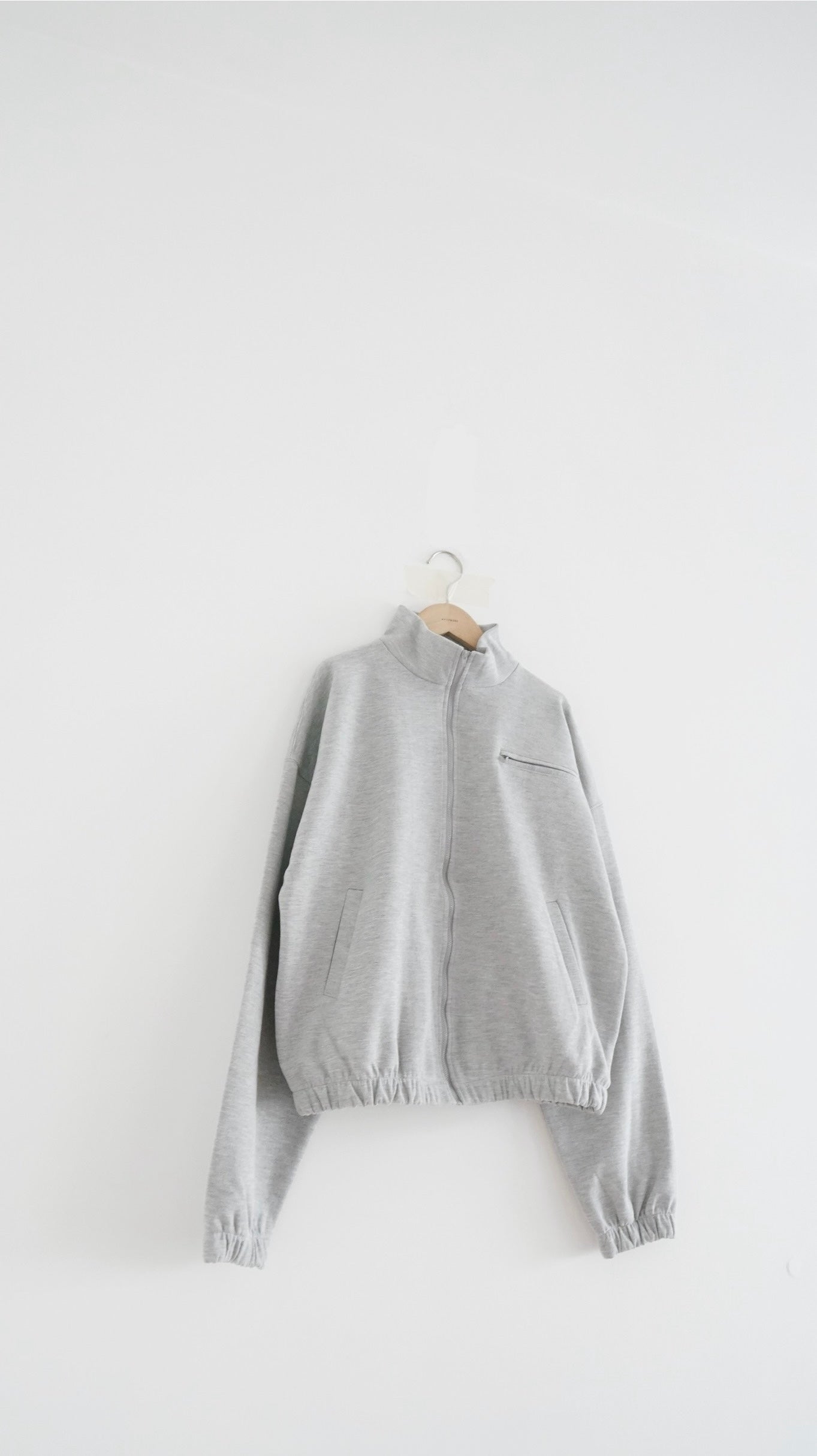 axel zip-up jacket in grey (pre-order)