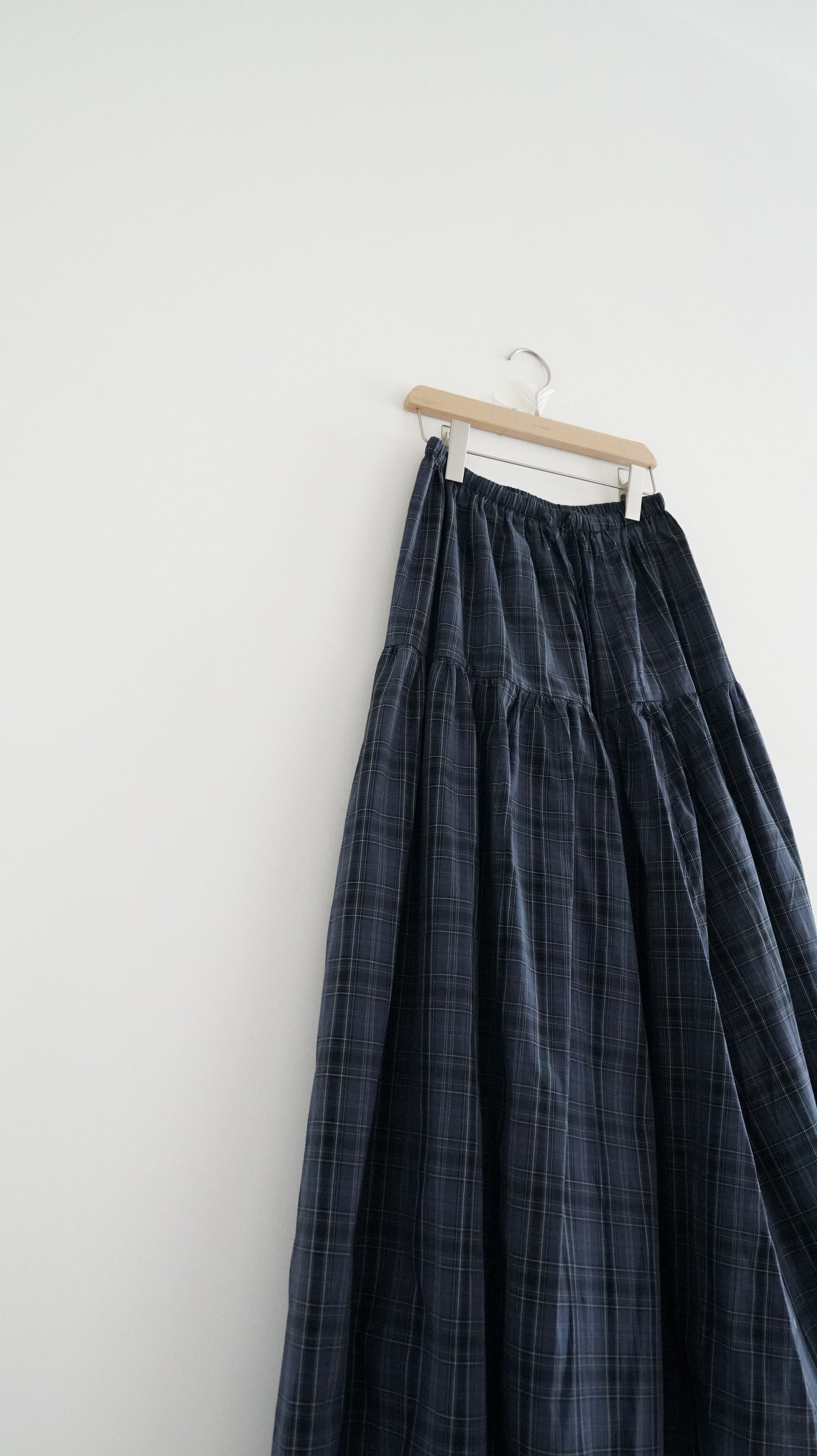 90s cloud check maxi skirt (pre-order)