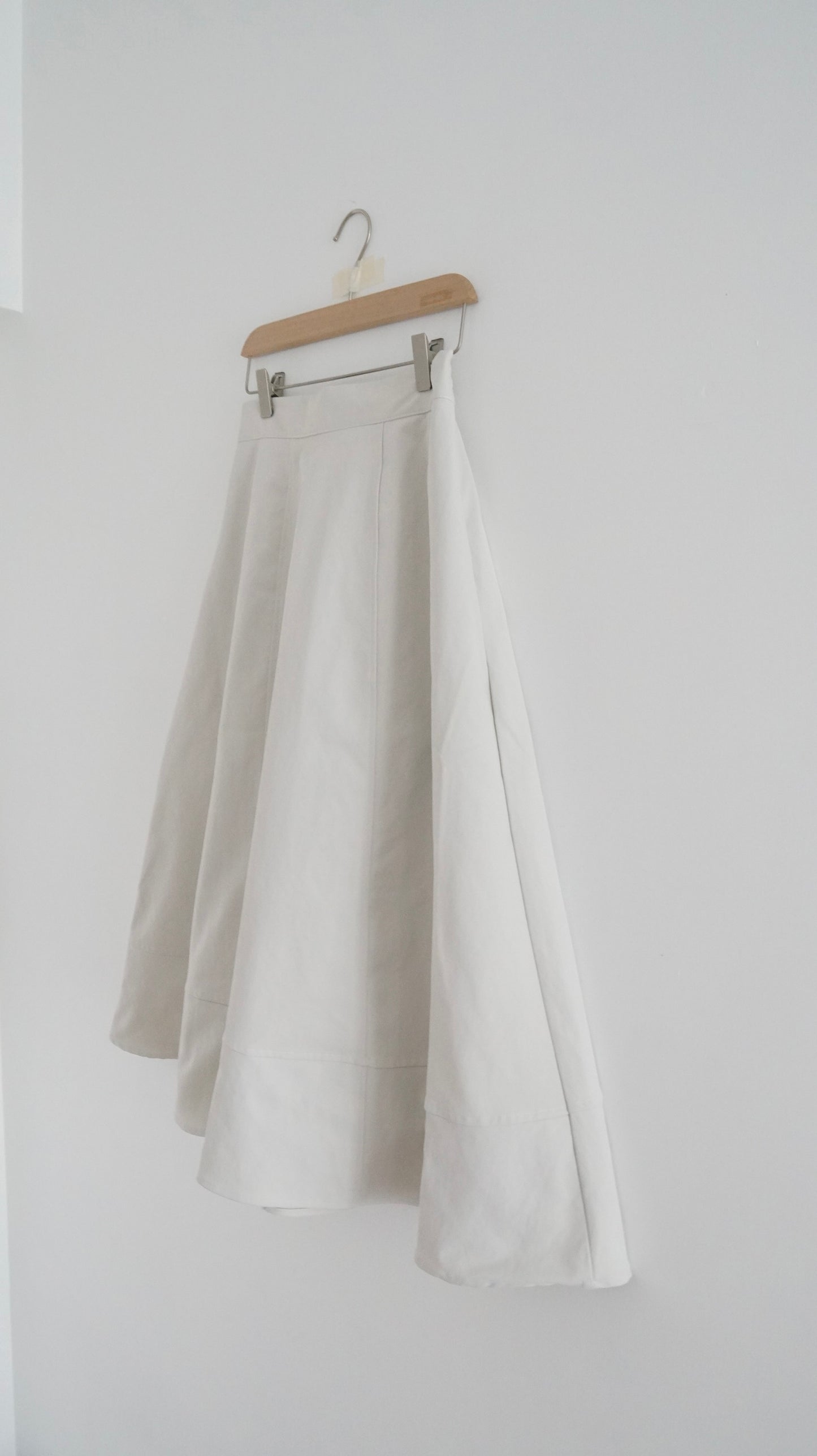 minimalist a-line long skirt in ice ( pre-order )