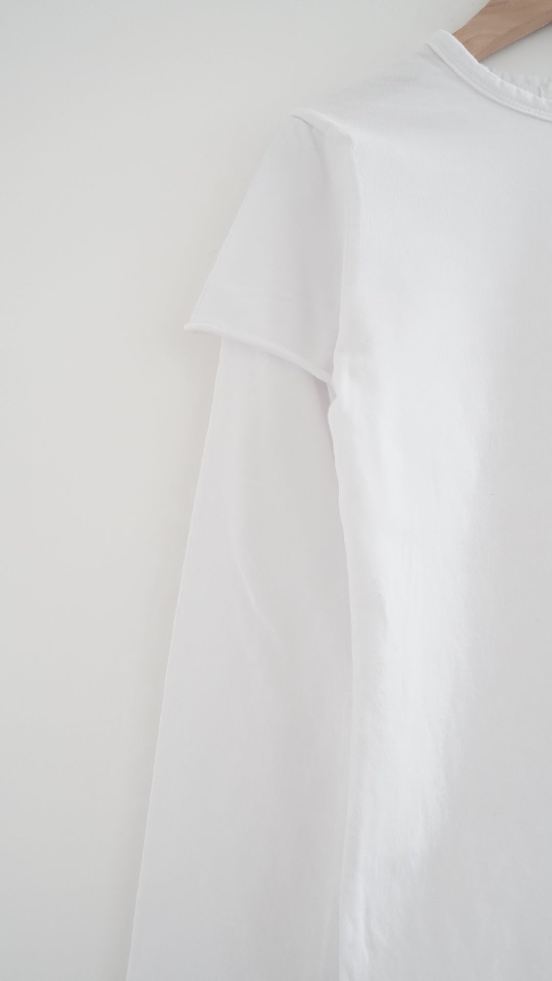 faye layered trim tee in white (pre-order)