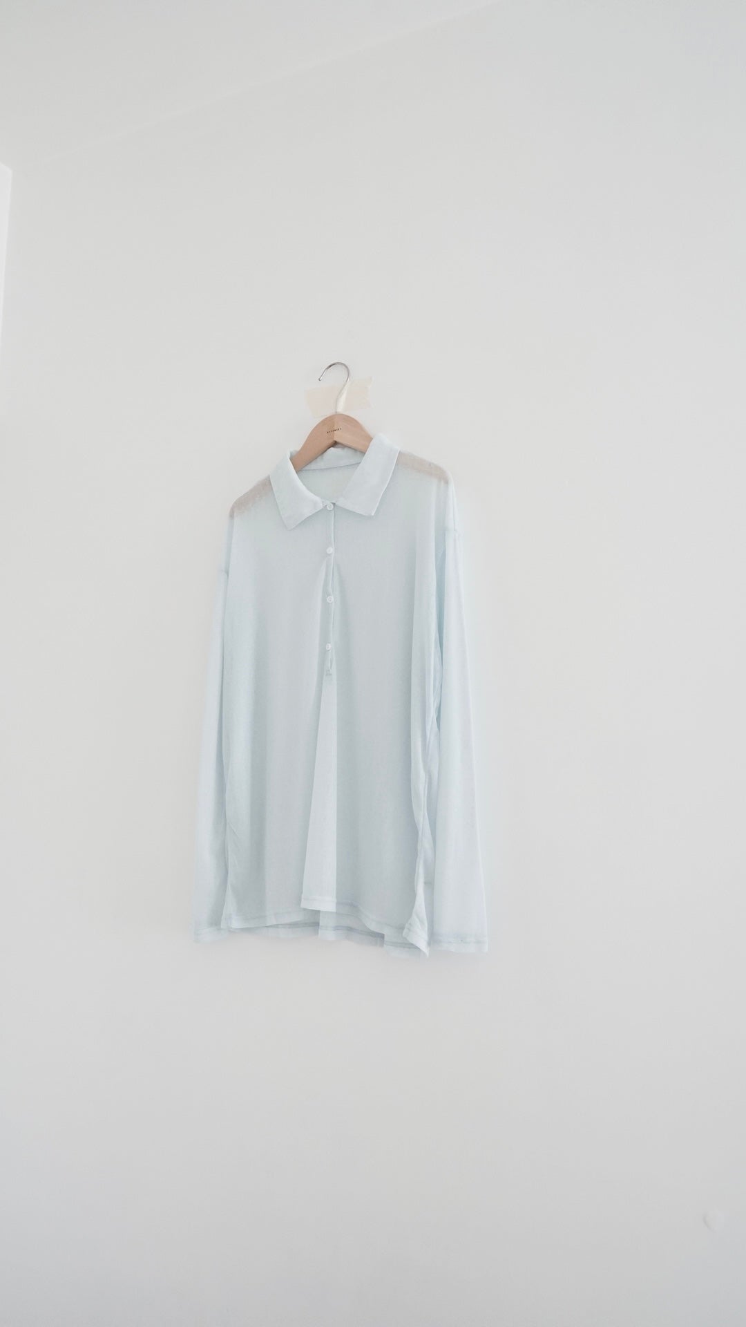 velor sheer polo shirt in sora (pre-order)