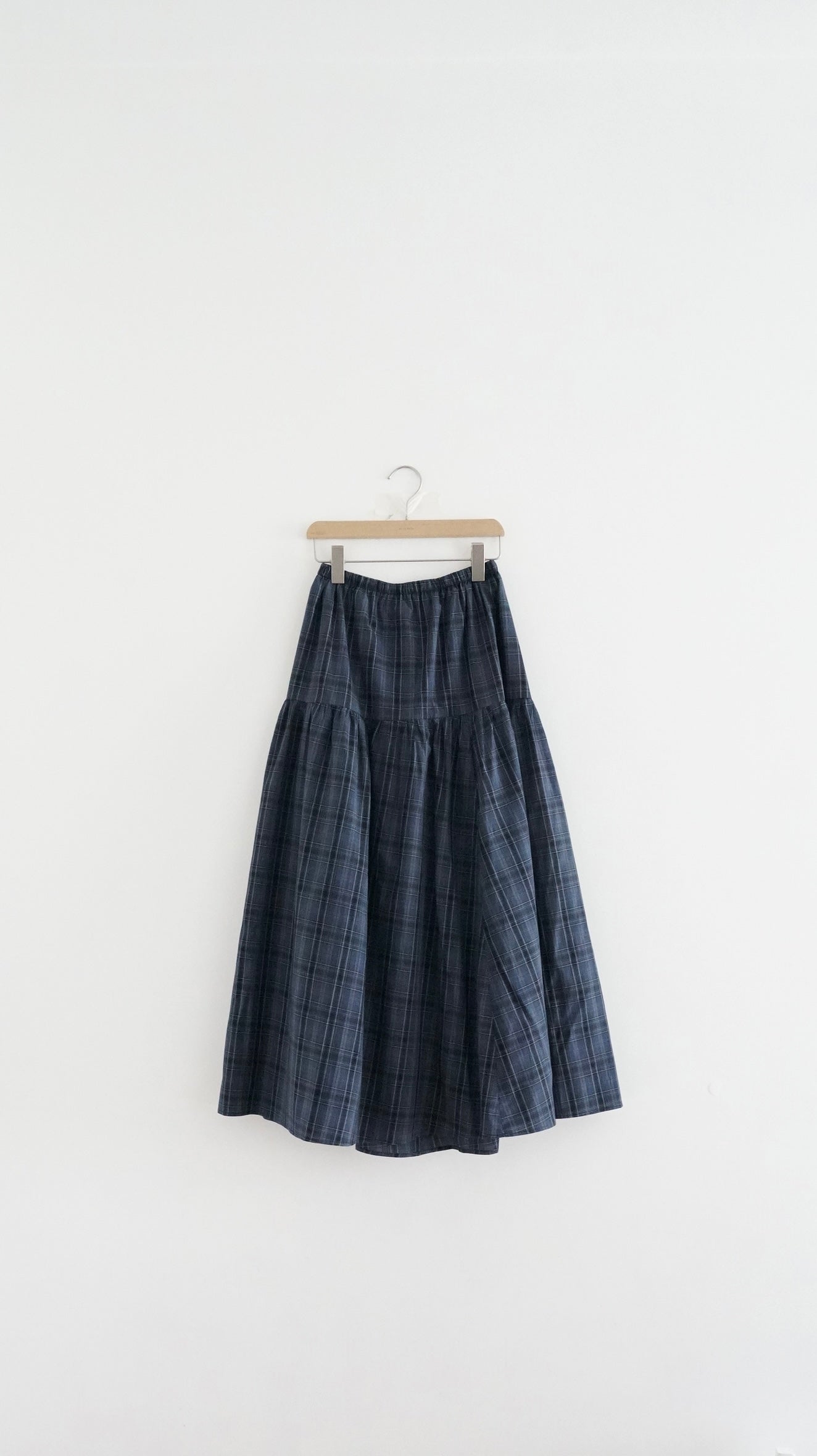 90s cloud check maxi skirt (pre-order)