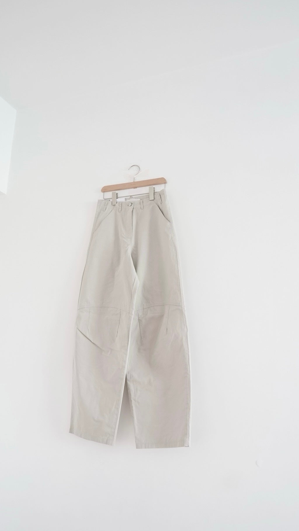 gemma barrel-leg pants in beige (pre-order)