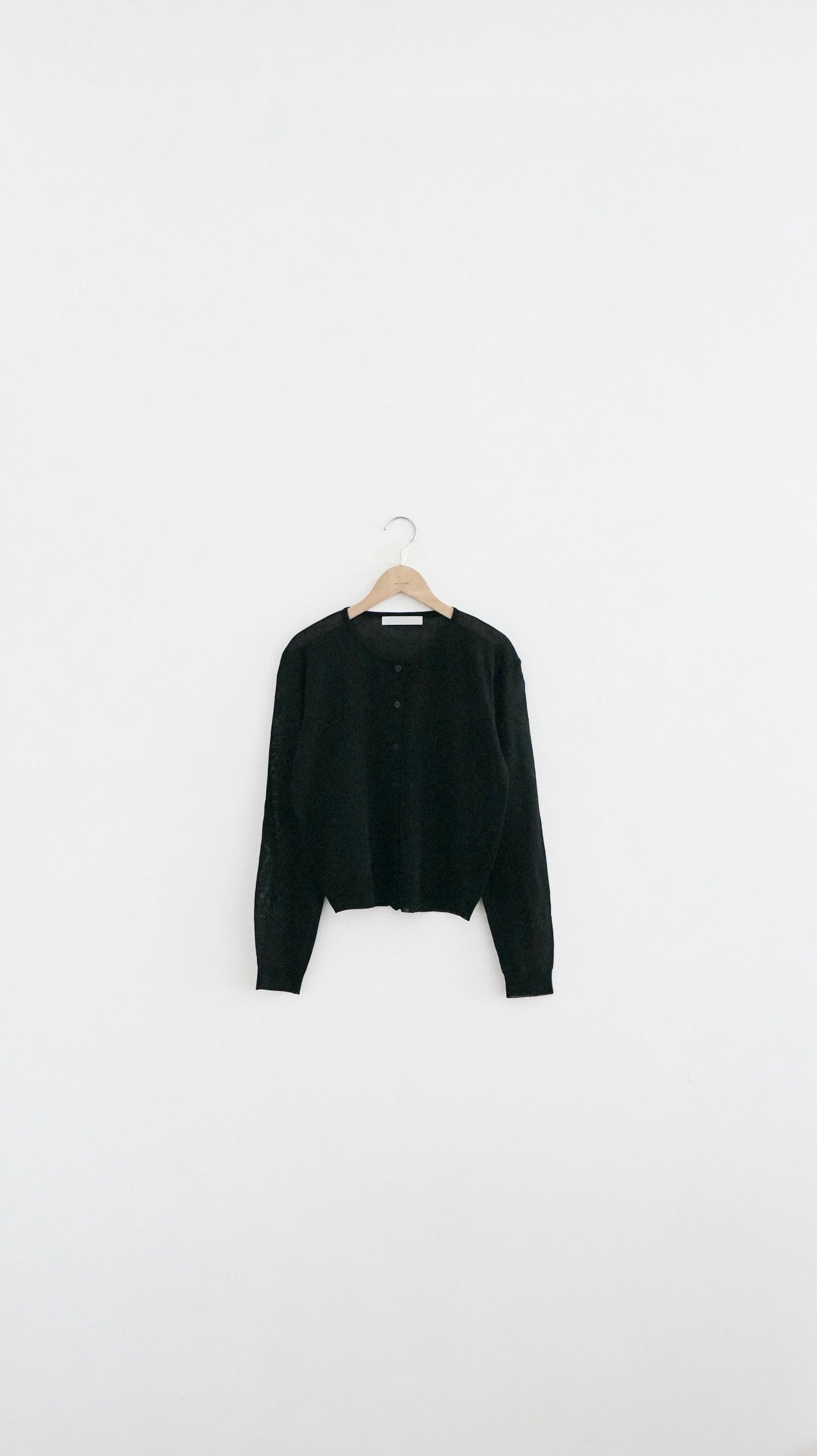airy sheer cardigan in black (pre-order)