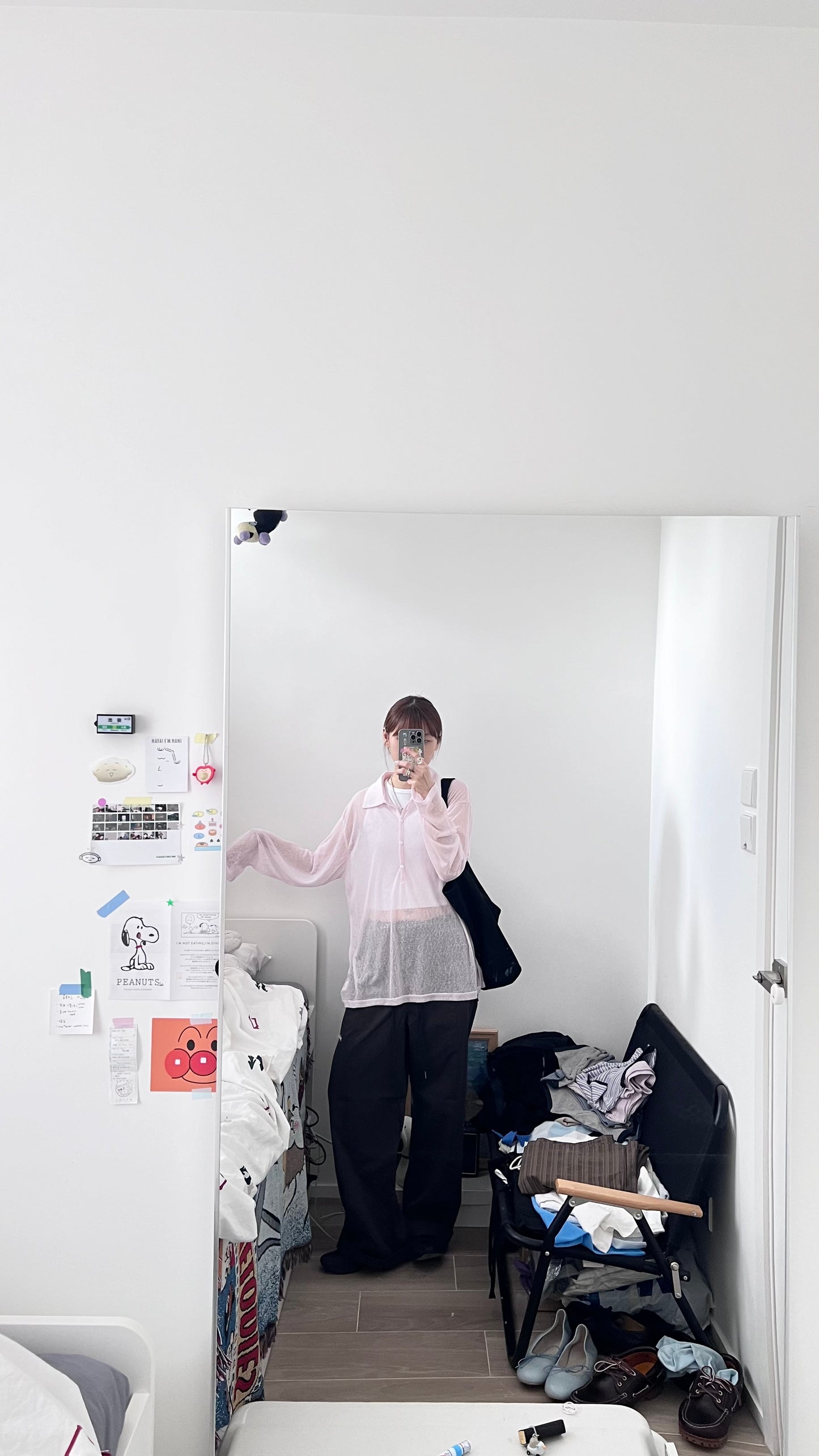 velor sheer polo shirt in pink (pre-order)