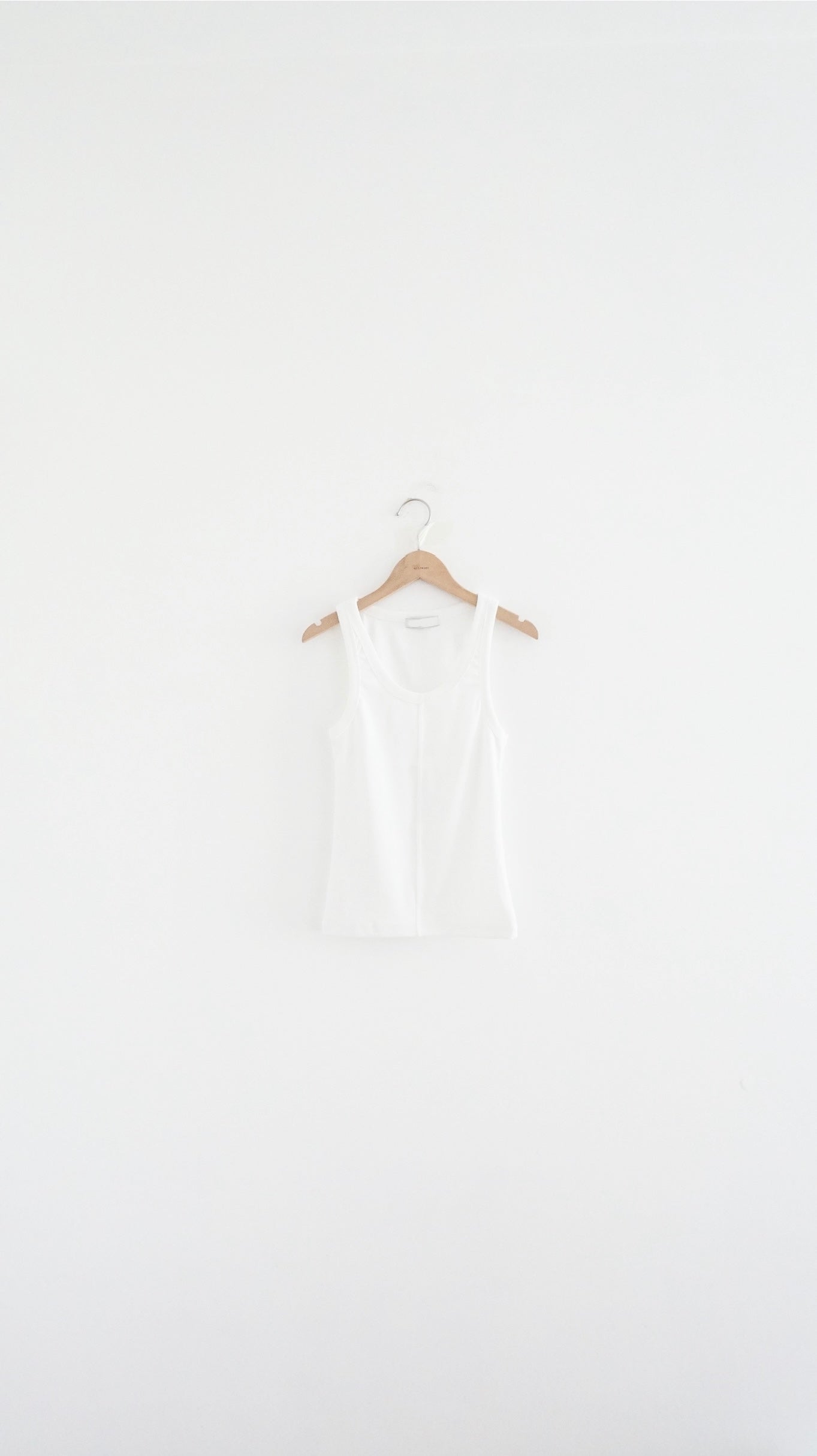 bone cotton tank top in white (pre-order)