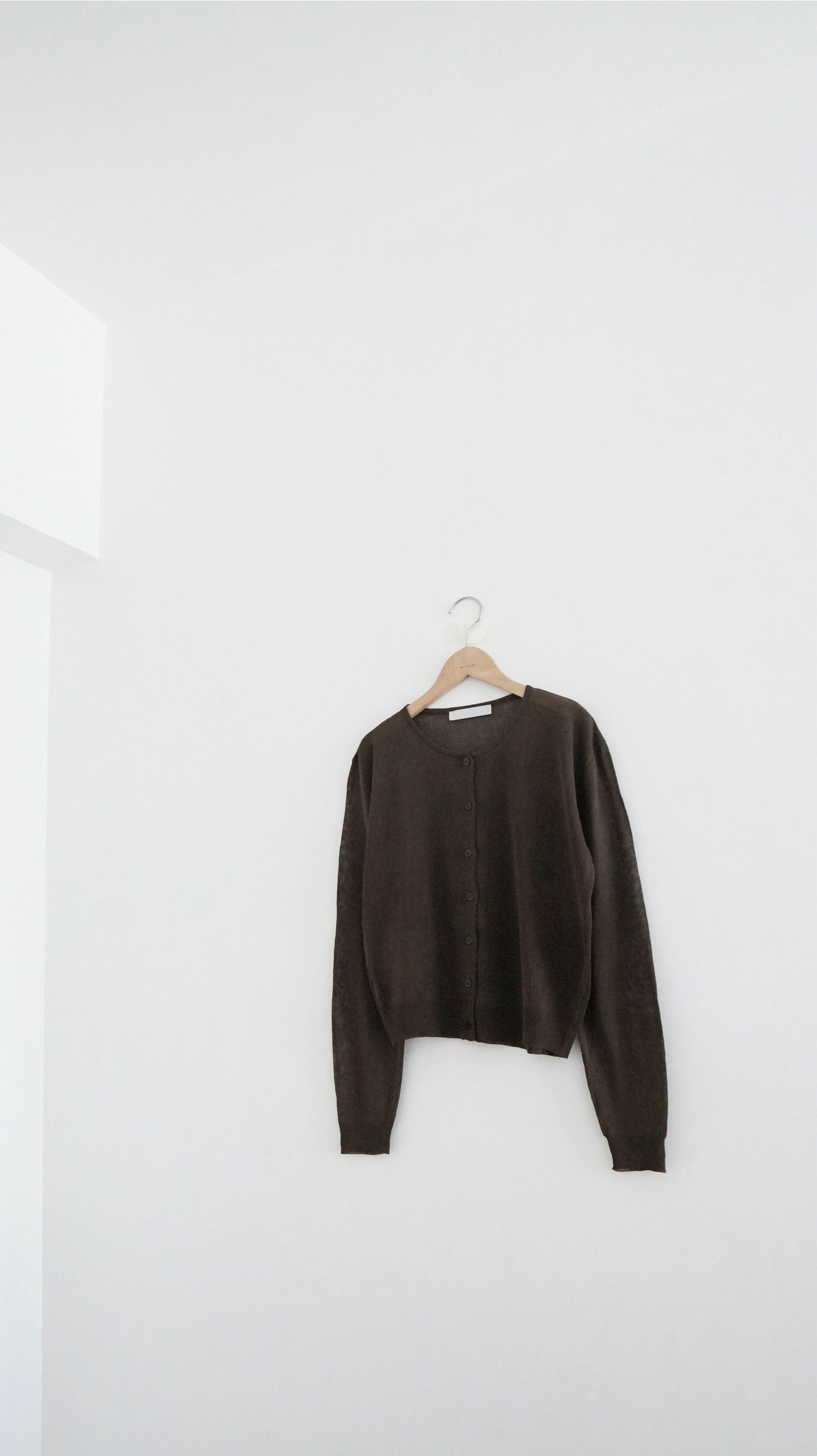 airy sheer cardigan in brown (pre-order)