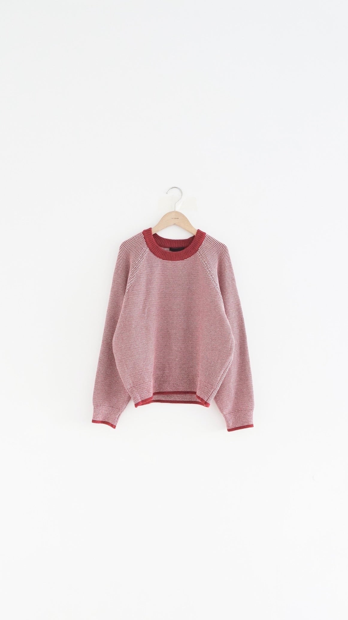 yoyogi fine stripe knit in red