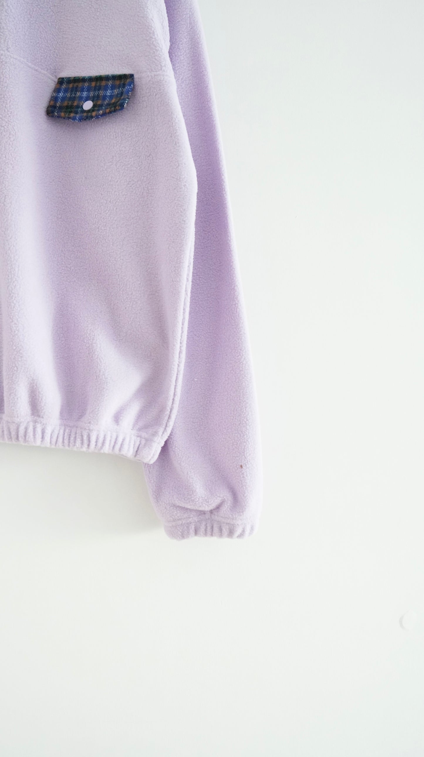 patchwork turtleneck sweater in grayish lavender (pre-order)