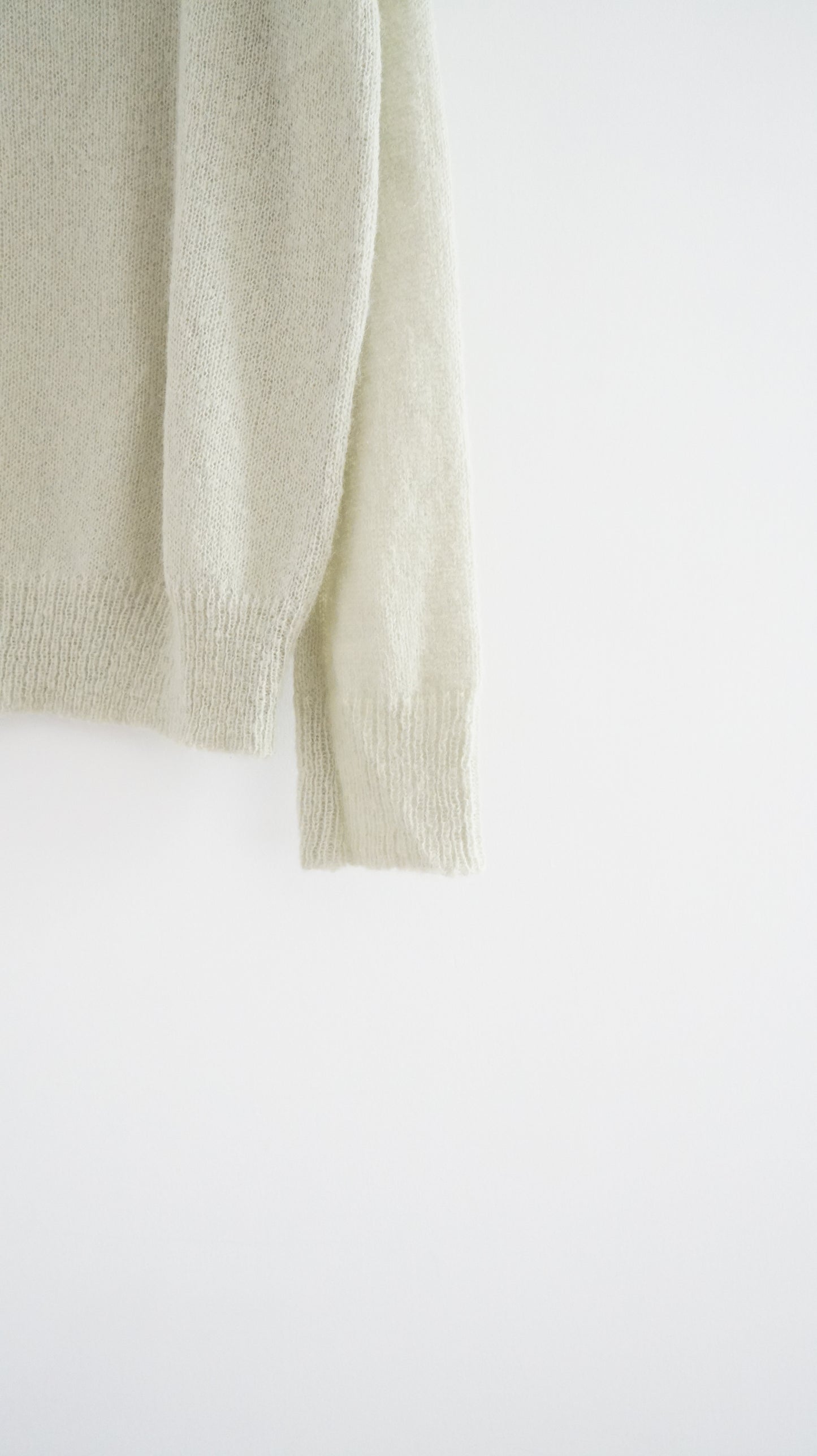spring sheer sweater in avocado green