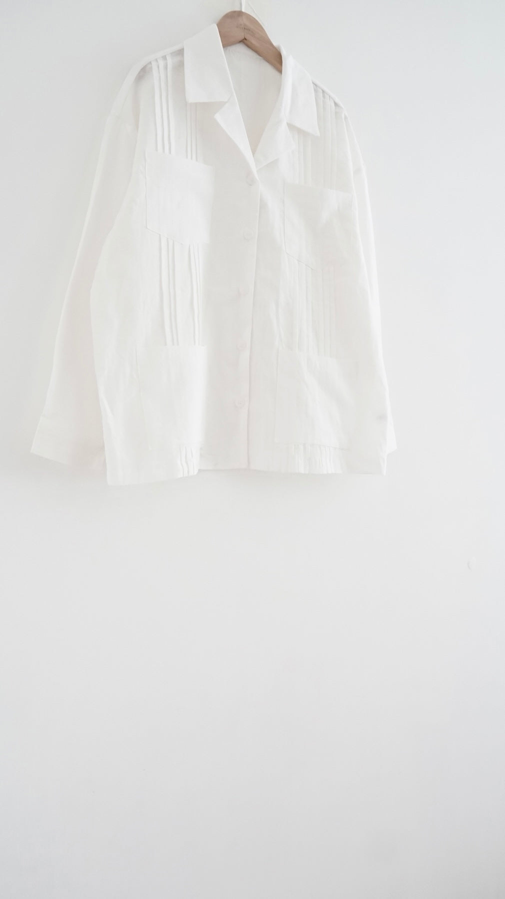 aster tailored linen jacket in white (pre-order)
