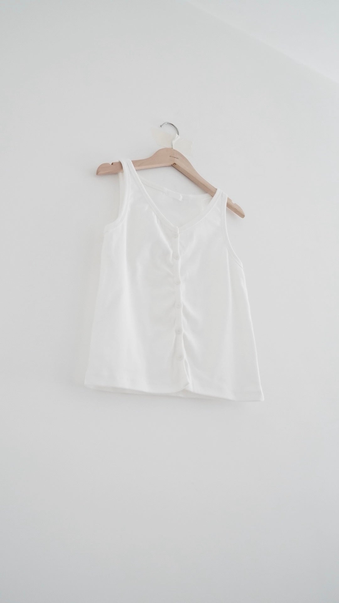 Leon cookies button tank top in white (pre-order)