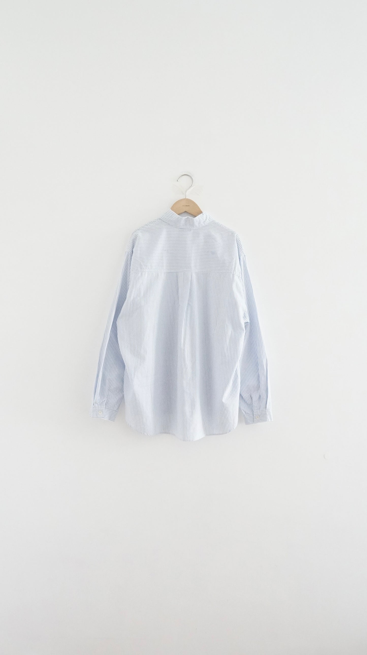 baby cotton striped shirt in baby blue