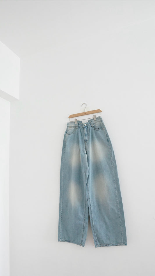washed denim pants(S/M)