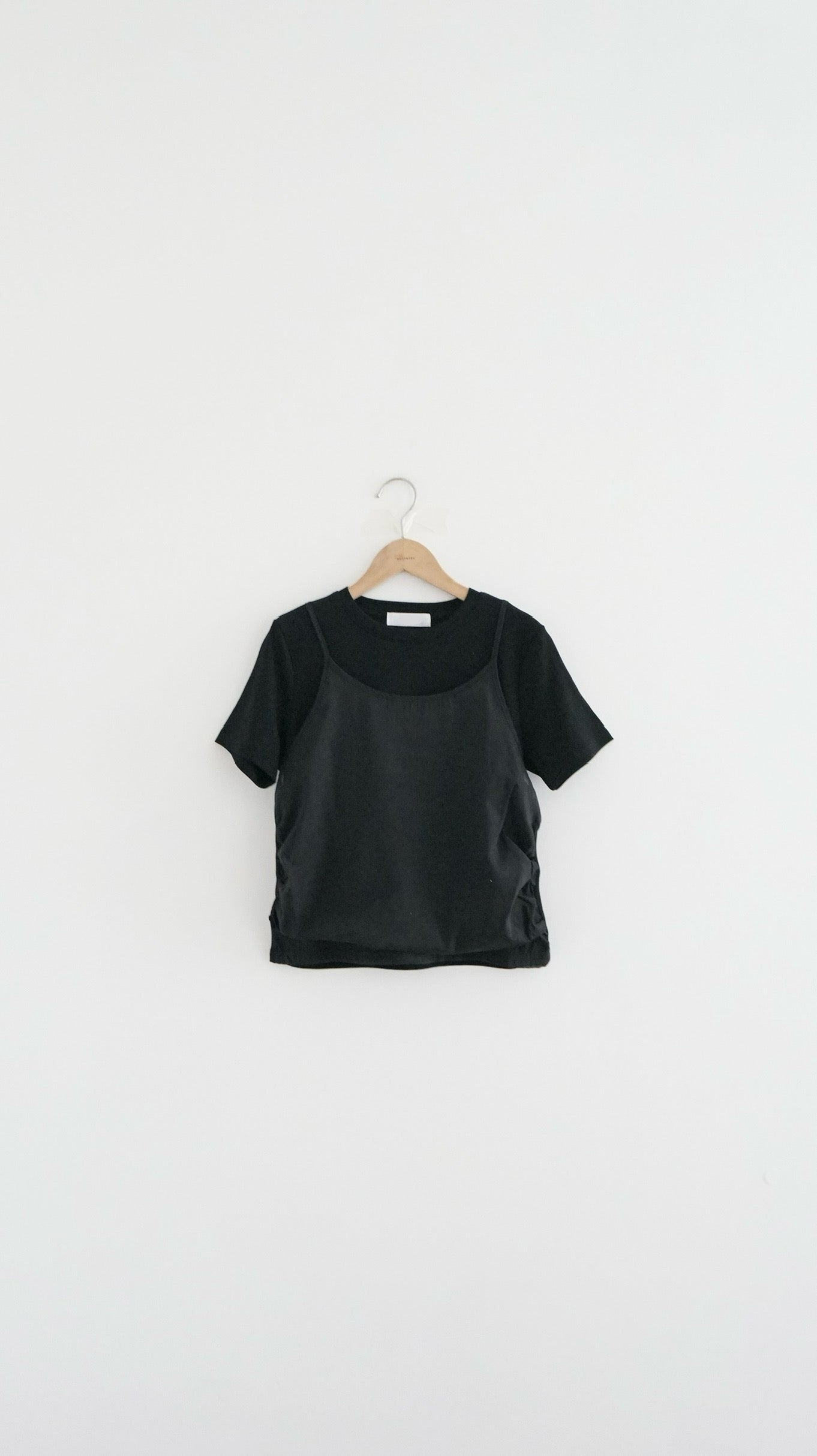 polly two-in-one tee in black (pre-order)