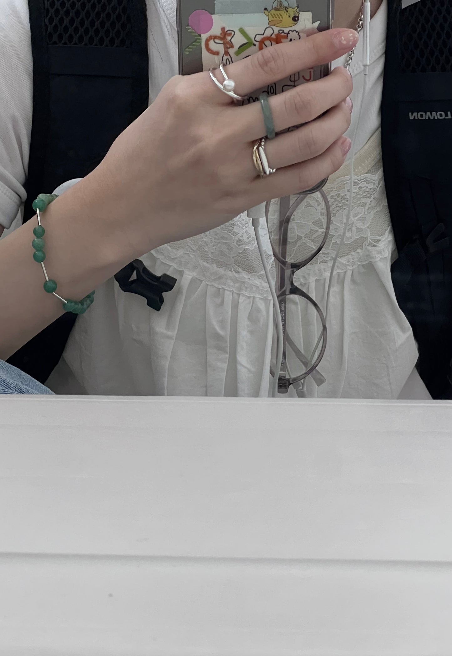 lucy lace top in white (pre-order)
