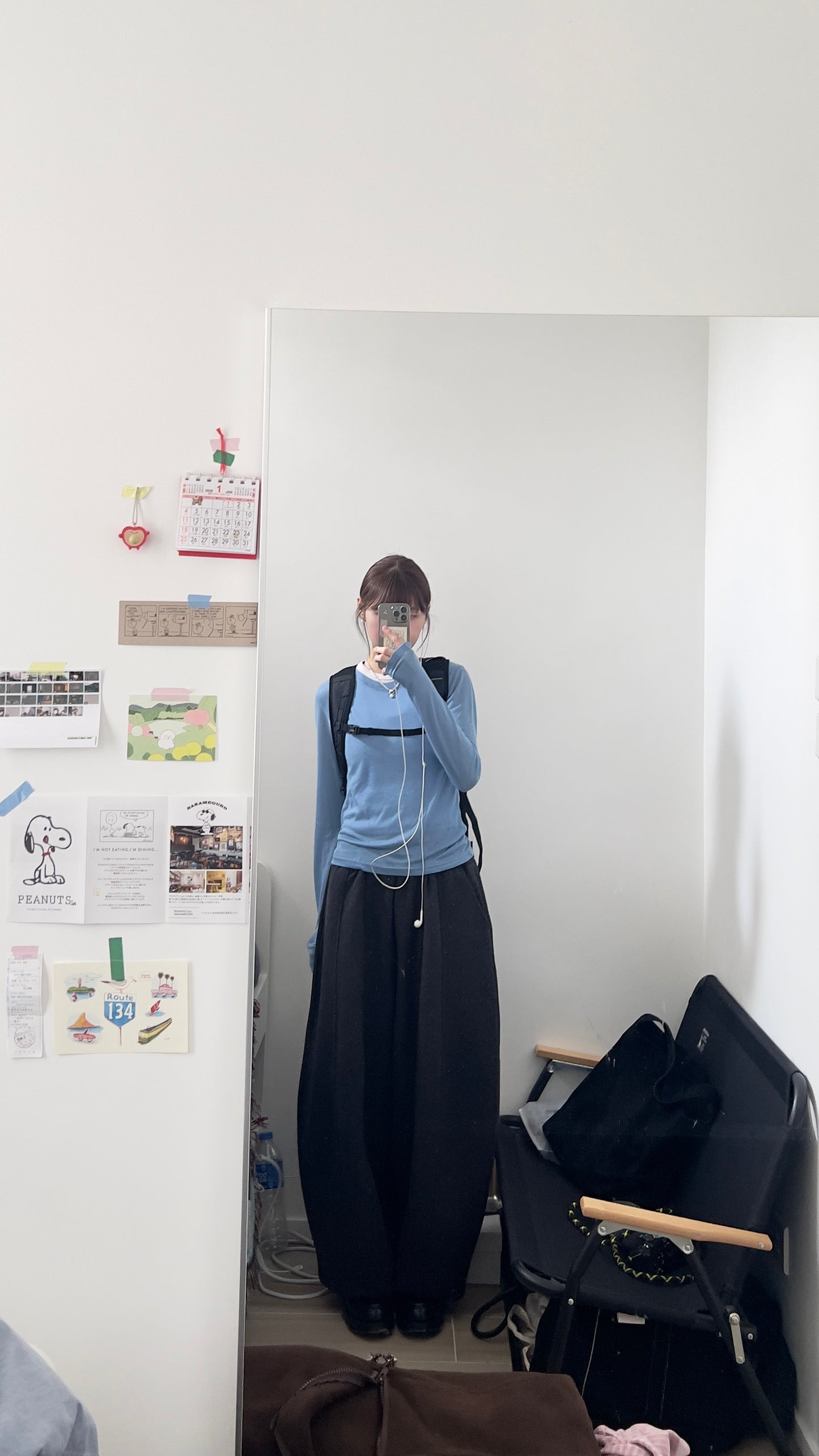 luca layering tee in blue (pre-order)