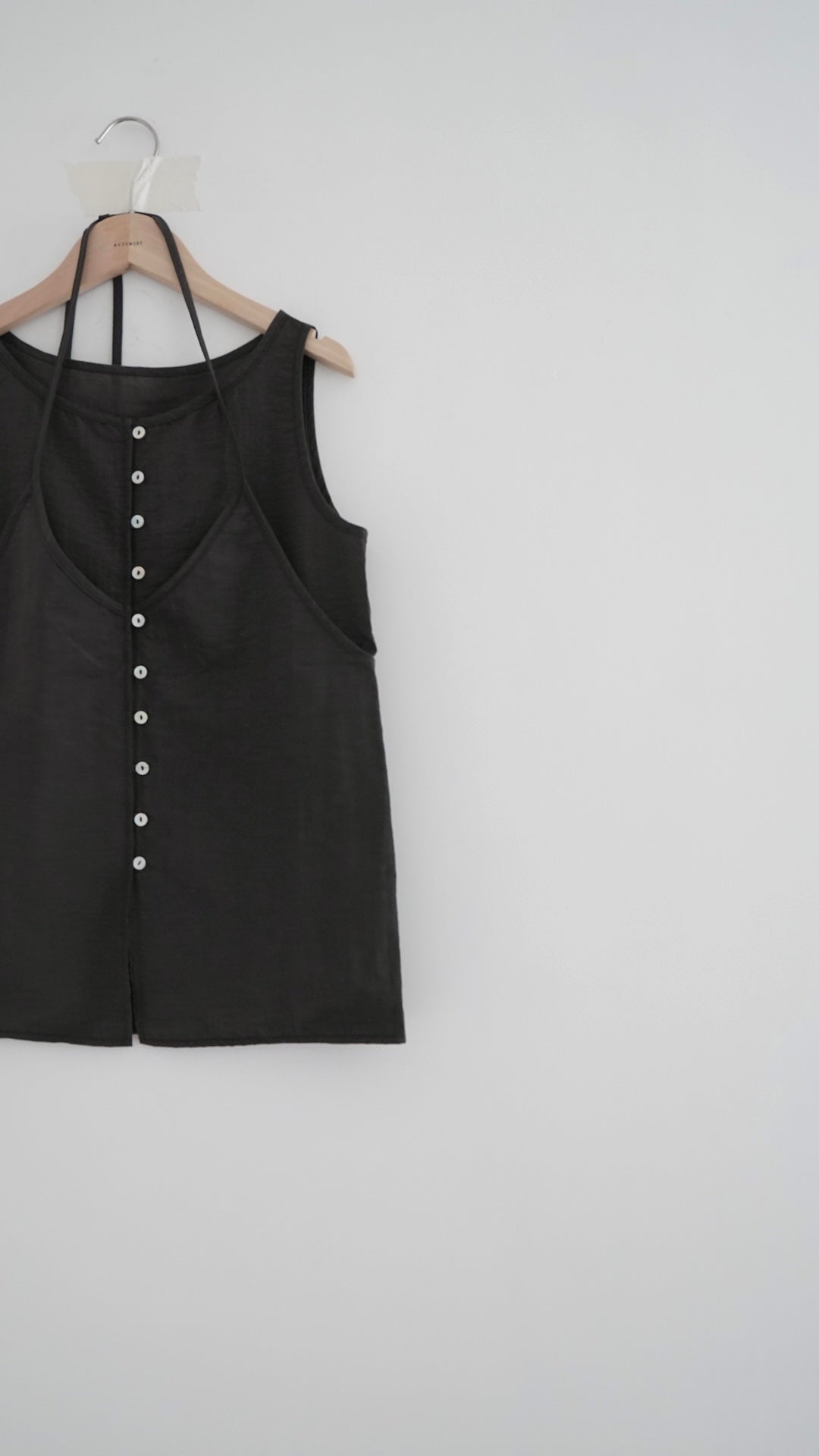pearl sheer layering top set in charcoal (pre-order)