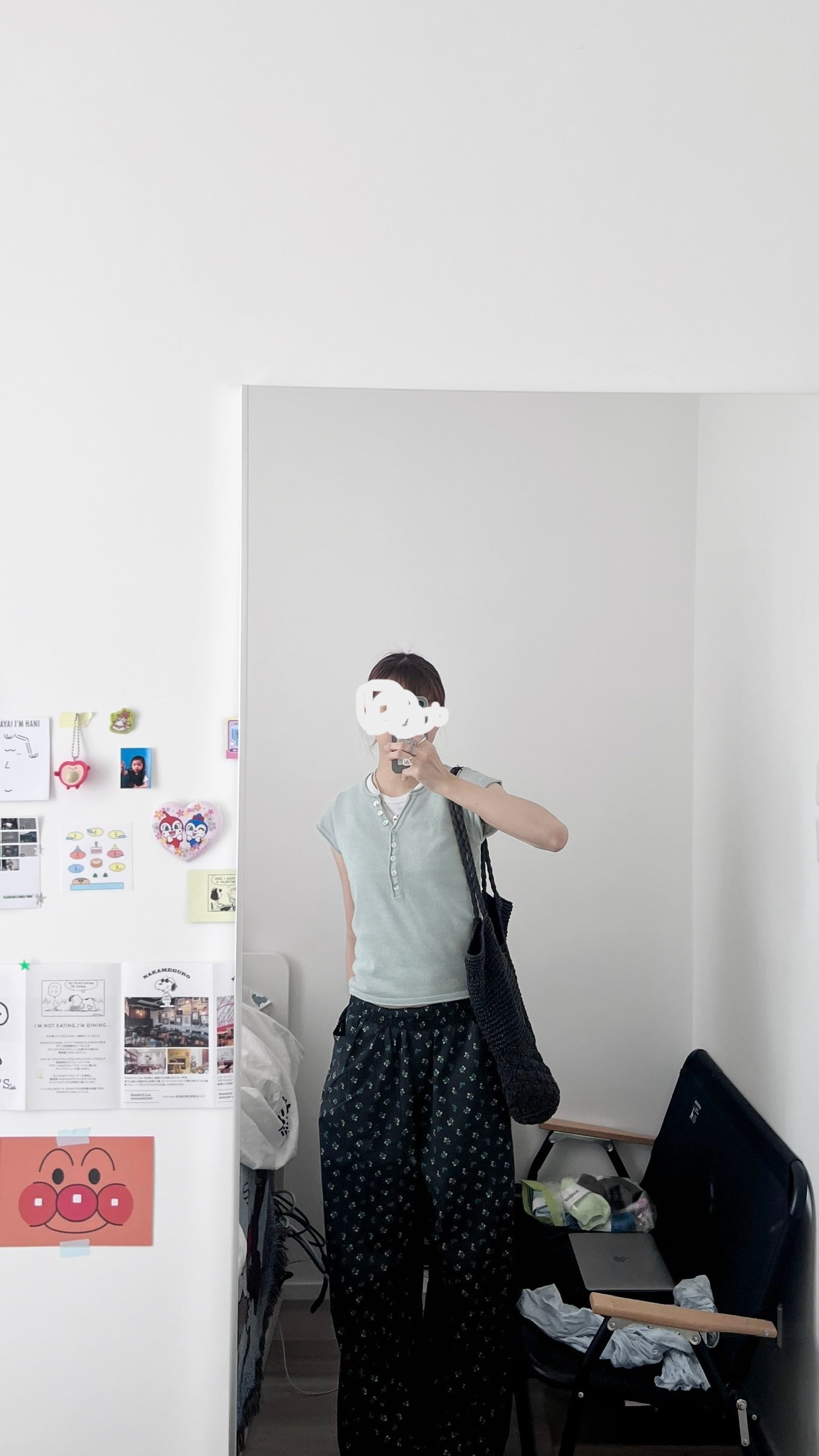 soren minimalist button knit top in mint (pre-order)