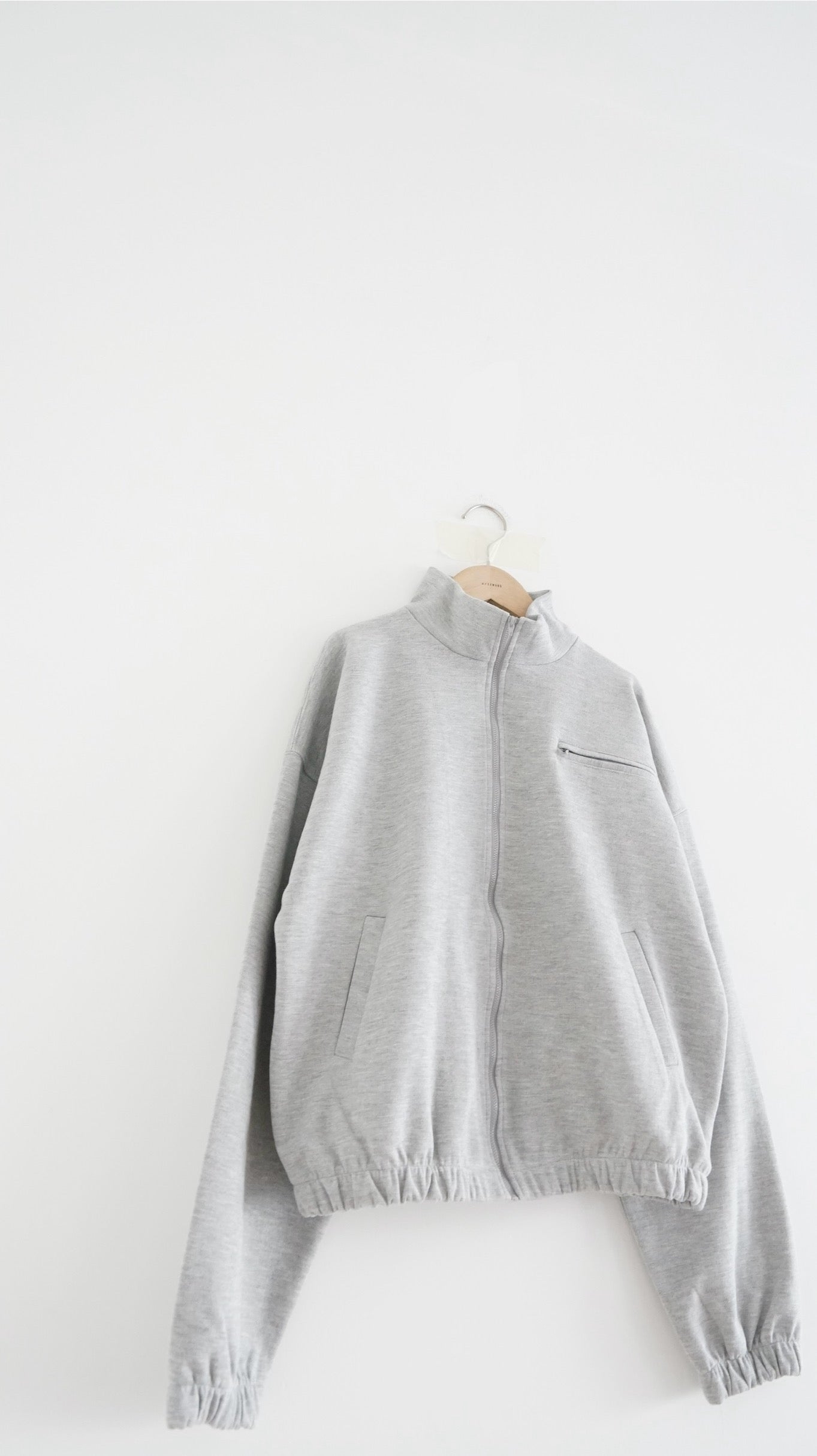 axel zip-up jacket in grey (pre-order)
