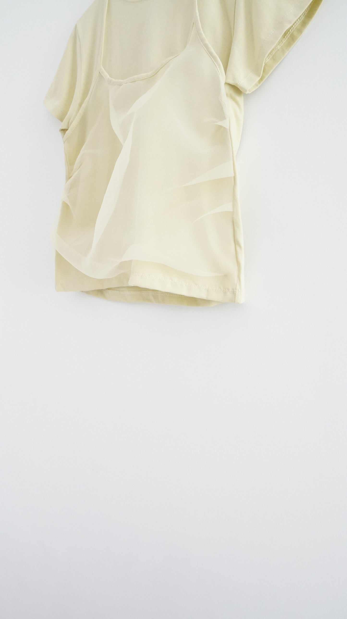 two-in-one tee in pistachioi green