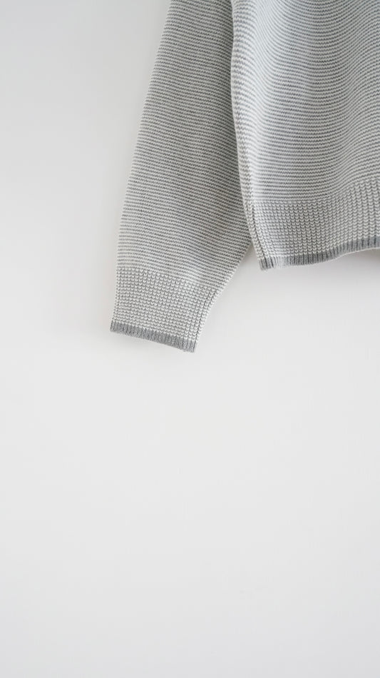 yoyogi fine stripe knit in grey (pre-order)