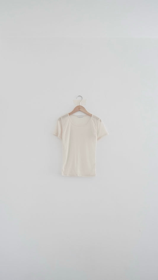 soufflé sheer tee in light lemon (pre-order)