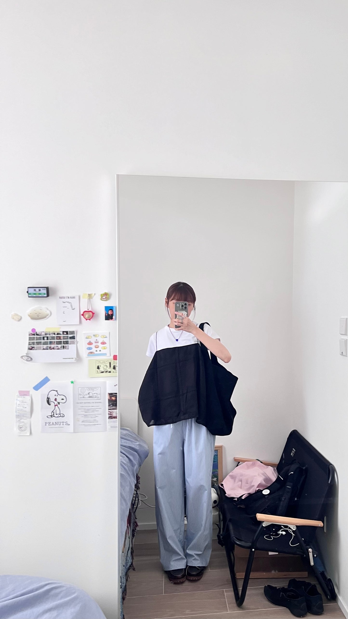 airy flared camisole top in black (pre-order)