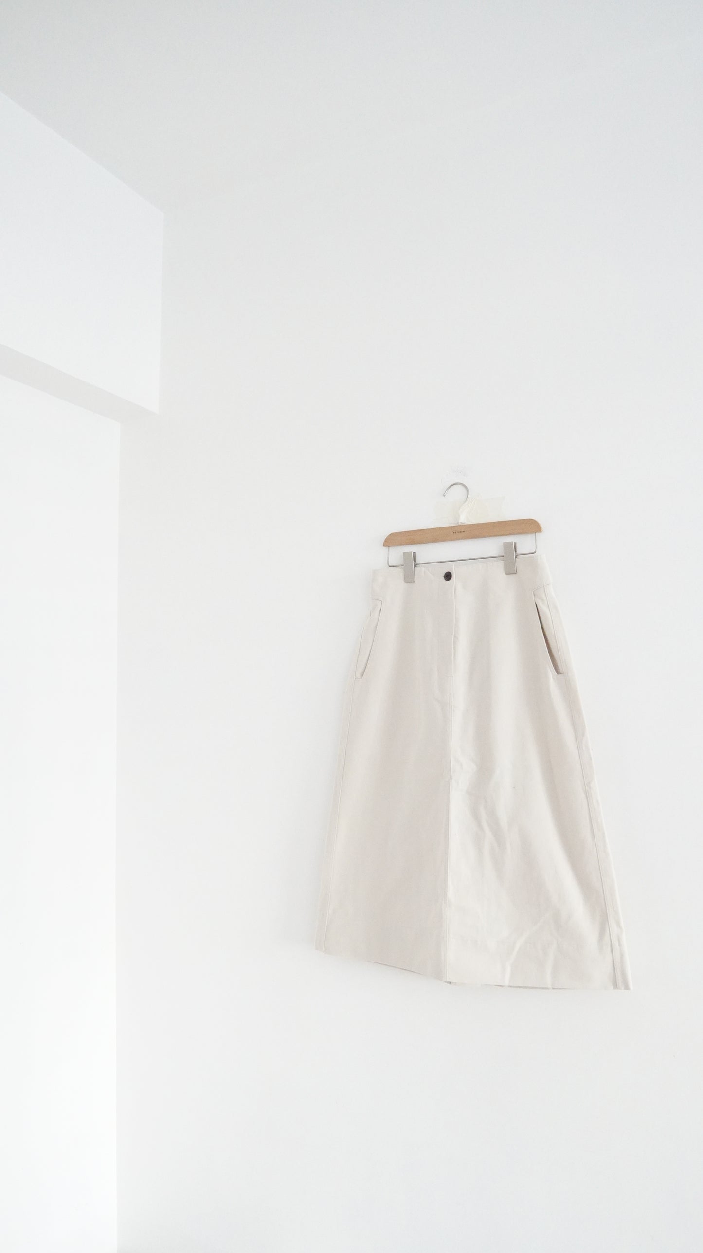 high quality a-cut long skirt in ivory ( pre-order )