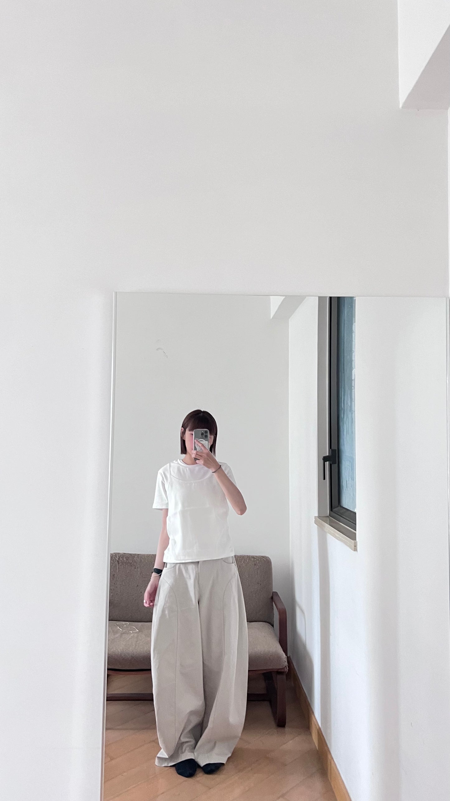 polly two-in-one tee in white (pre-order)