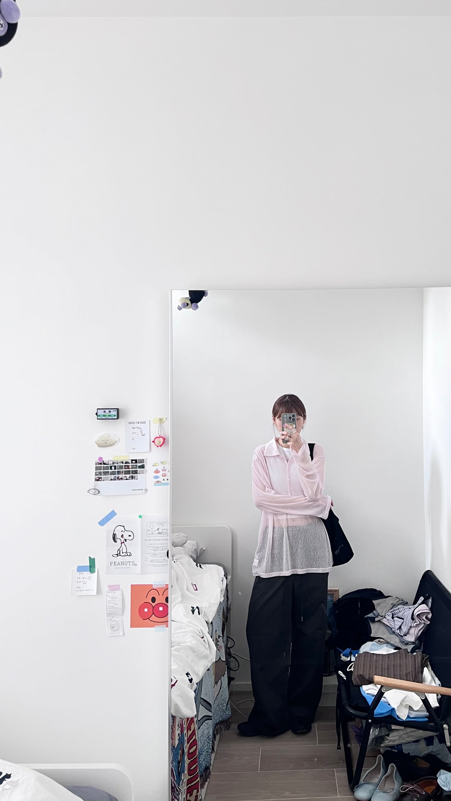 velor sheer polo shirt in pink (pre-order)