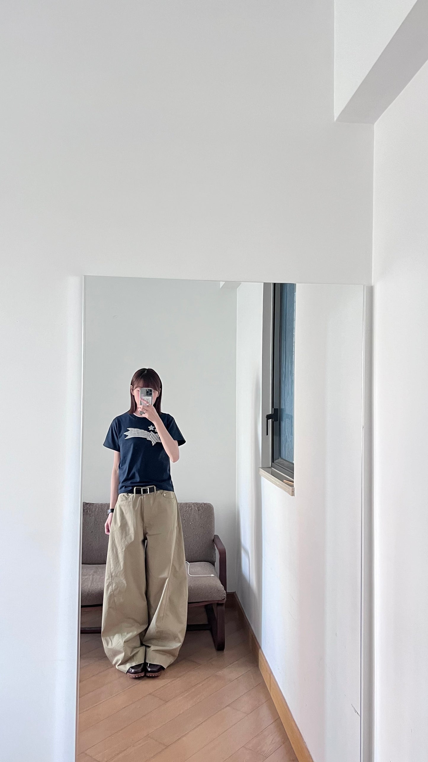 light cocoon pants in beige