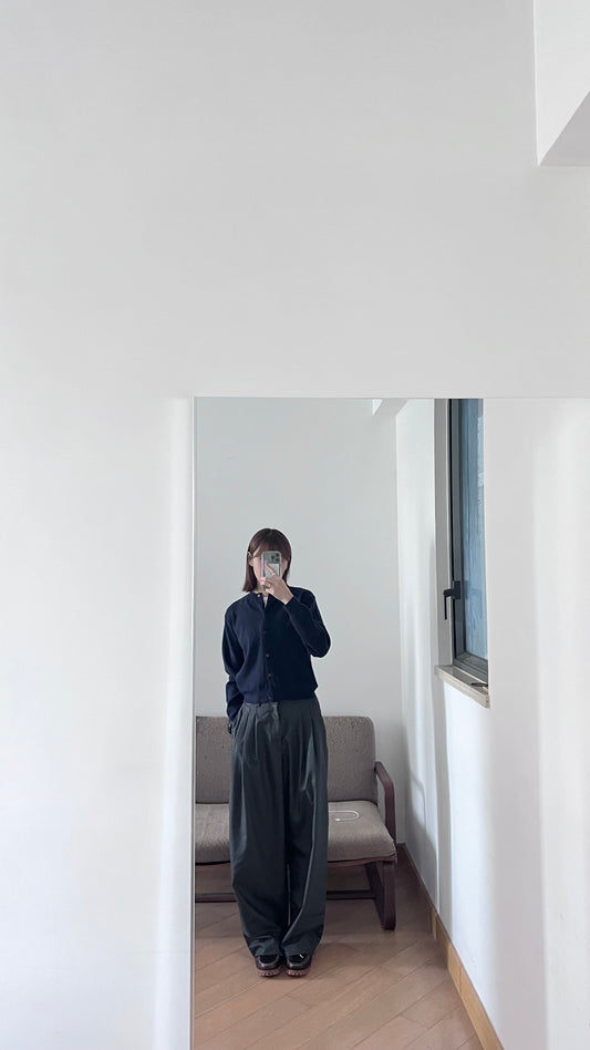 grace pleat pants in grey (M)
