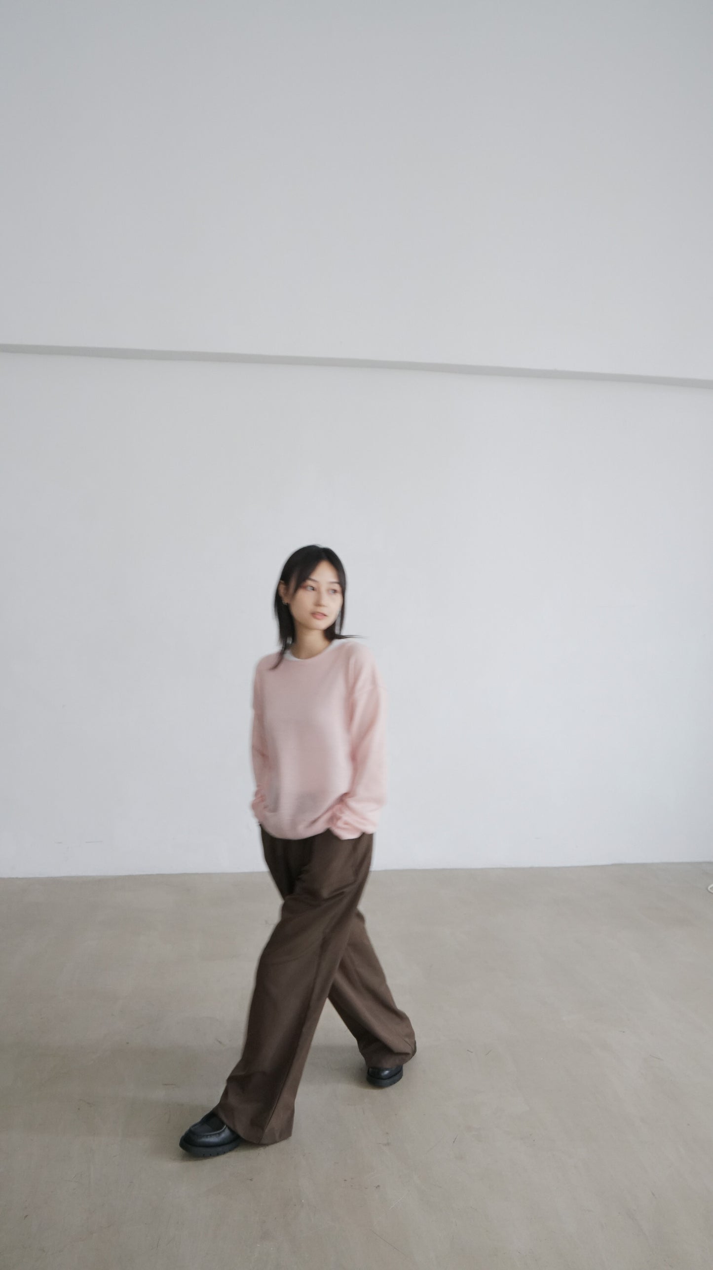 good sheer knit sweater in rose quartz ( pre-order )