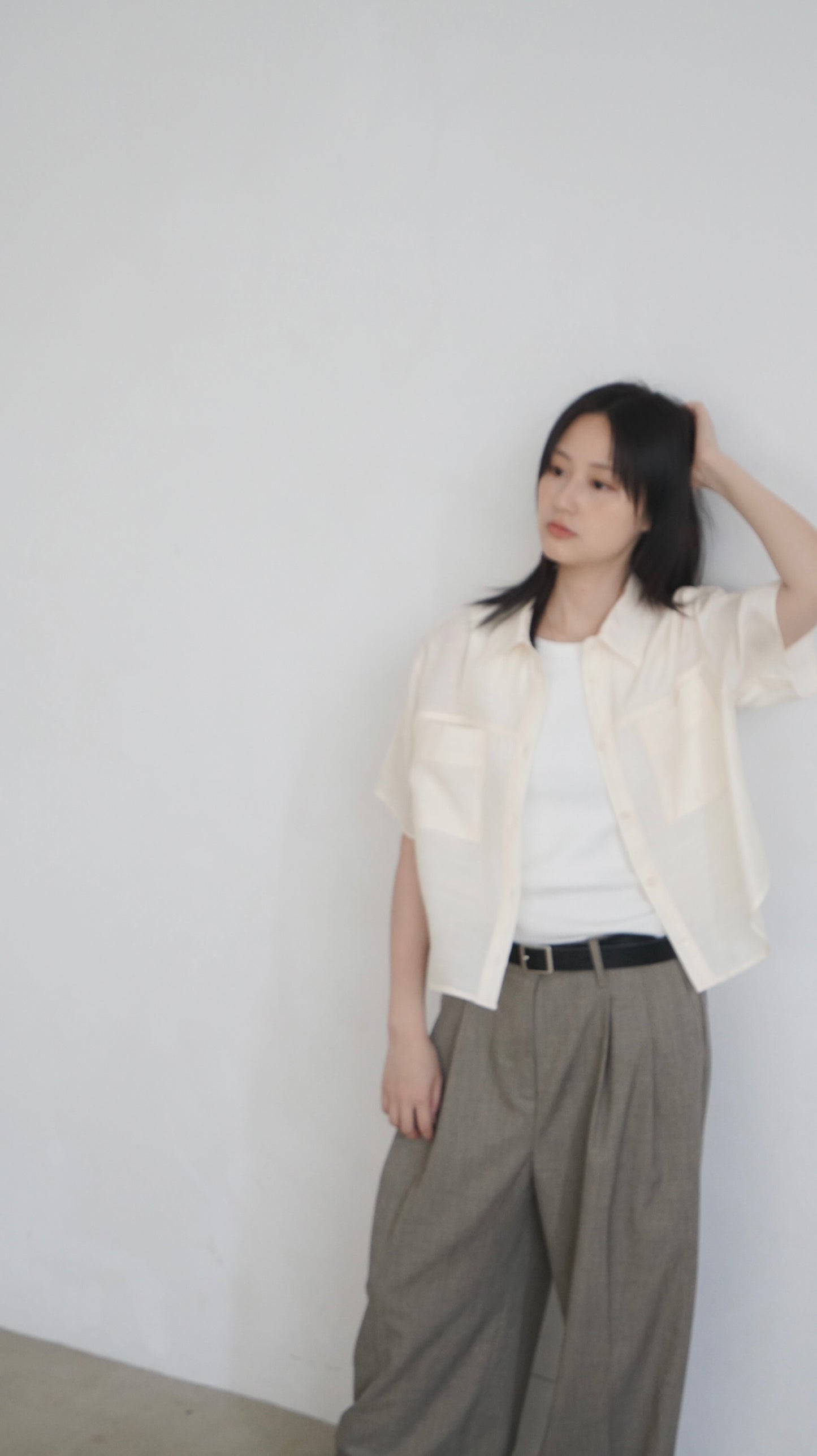 airy rayon shirt in lemon (pre-order)