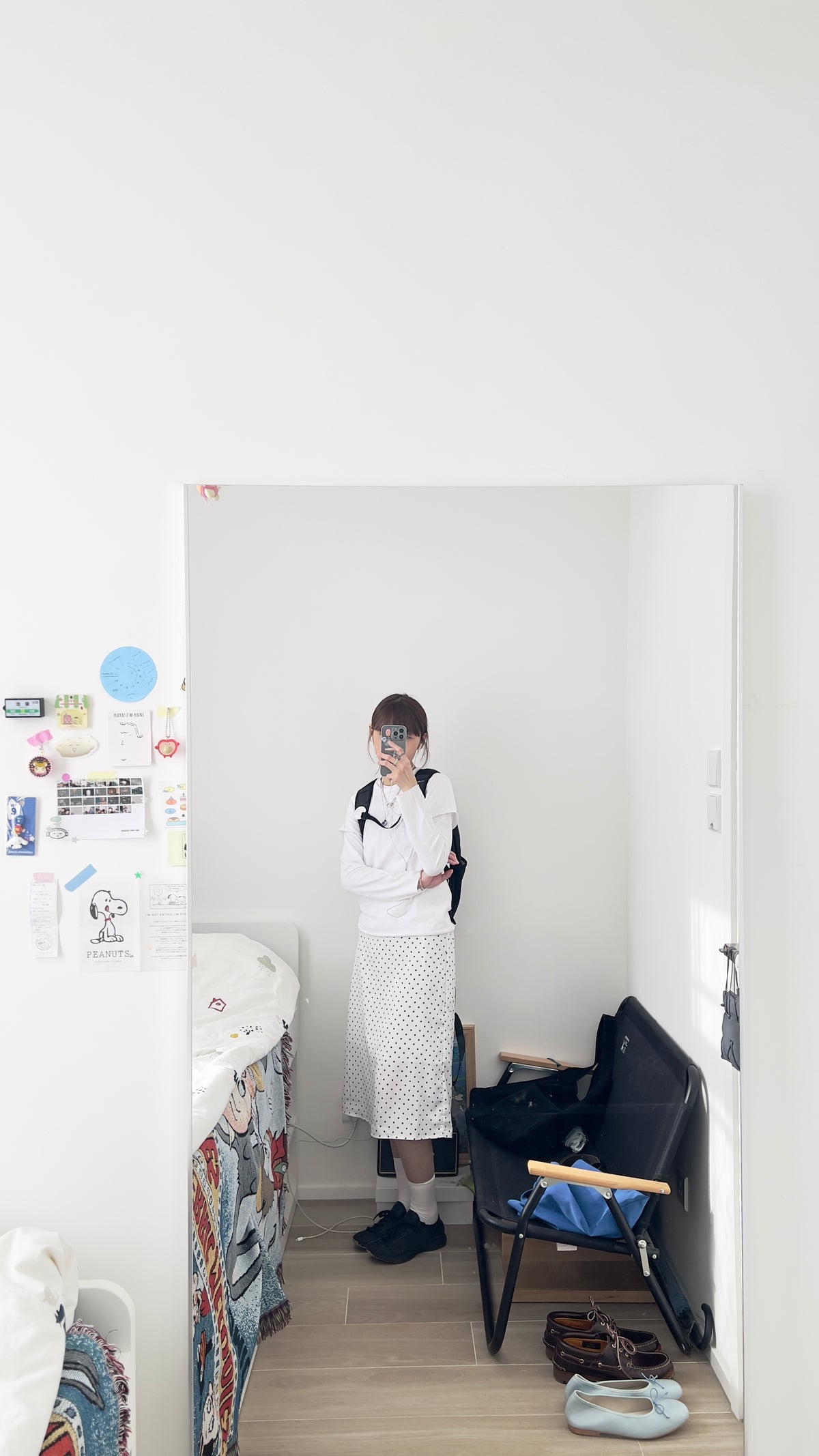 faye layered trim tee in white (pre-order)
