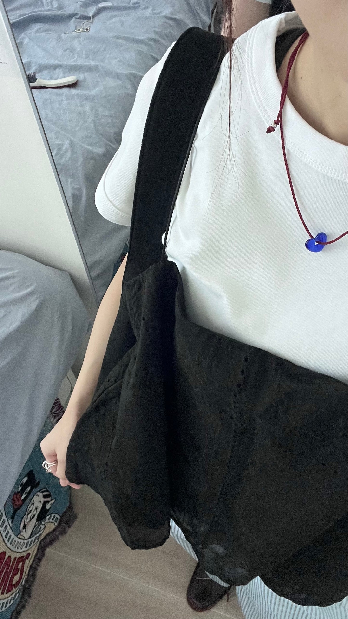 airy flared camisole top in black (pre-order)