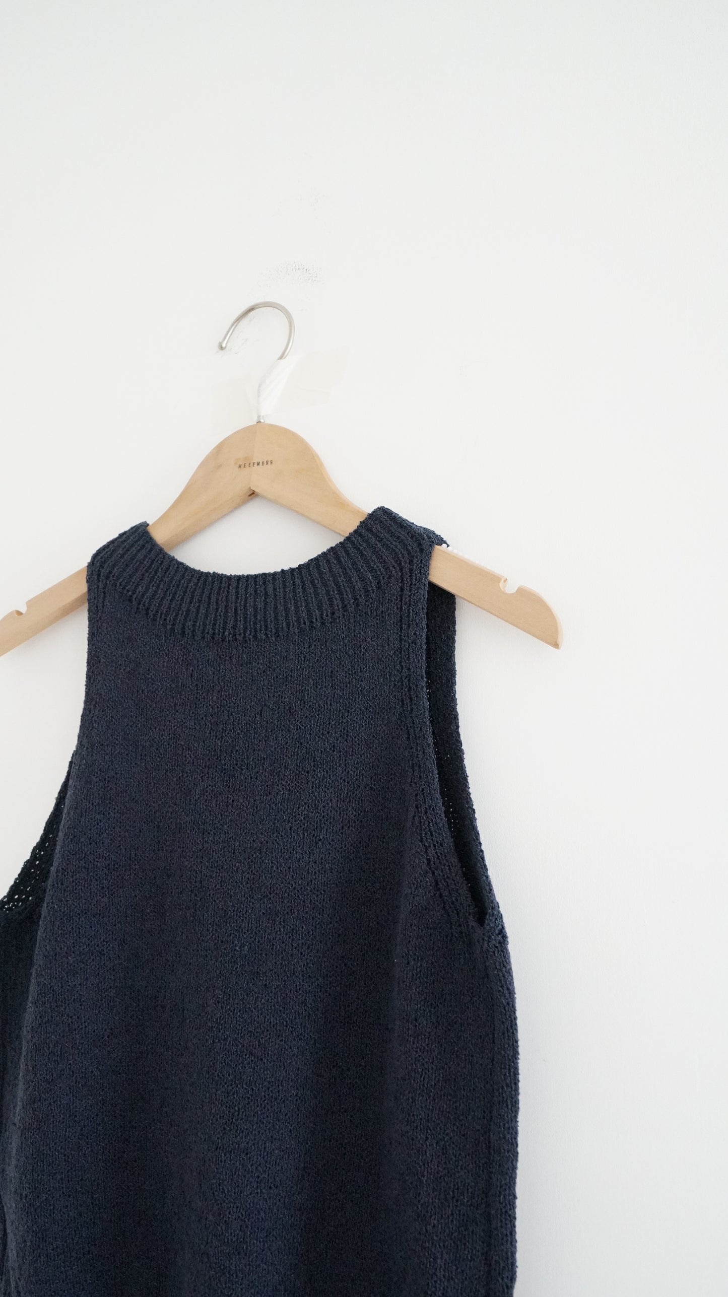 90s racer tank knit top in navy (pre-order)