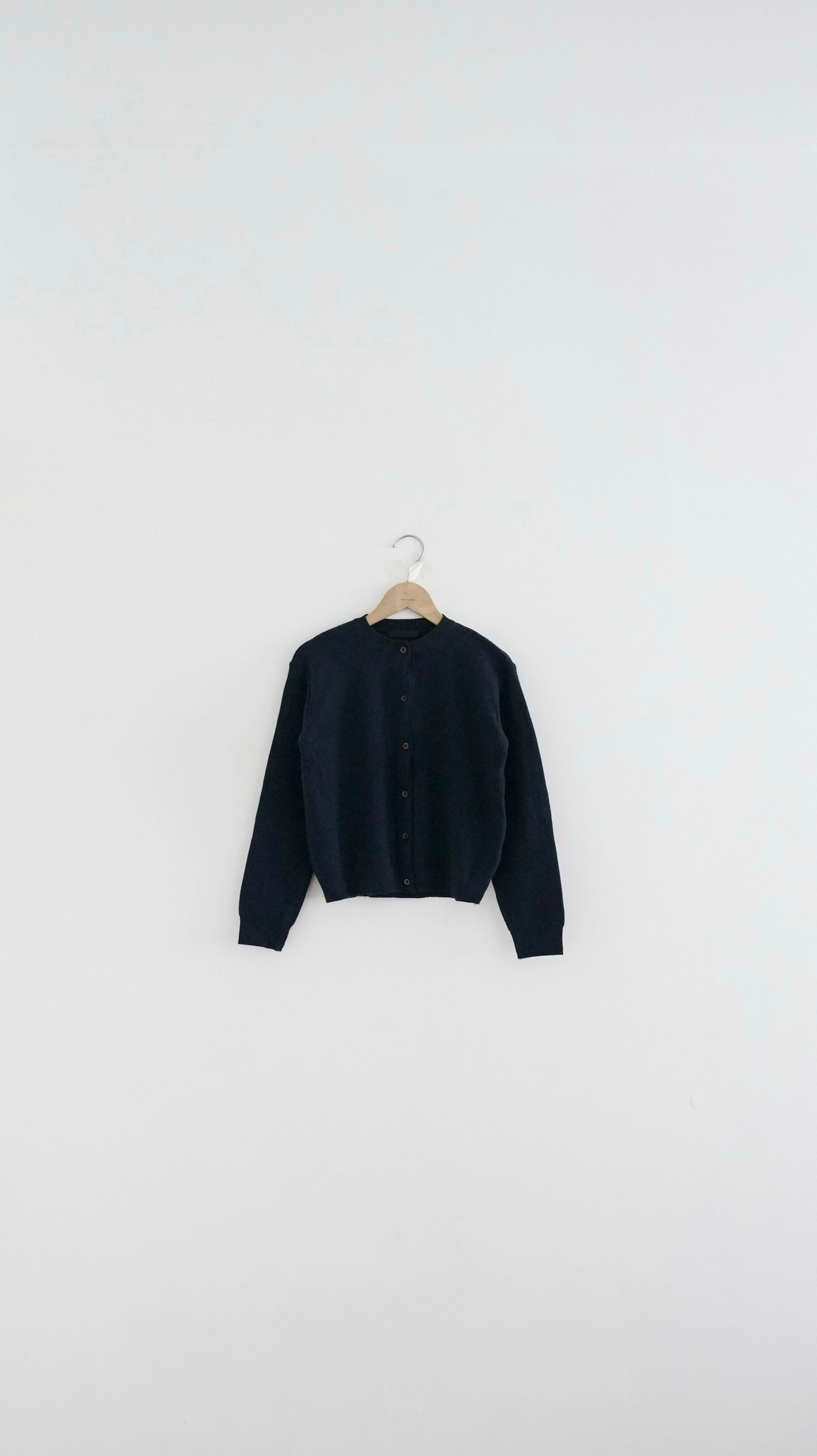 round cardigan in navy