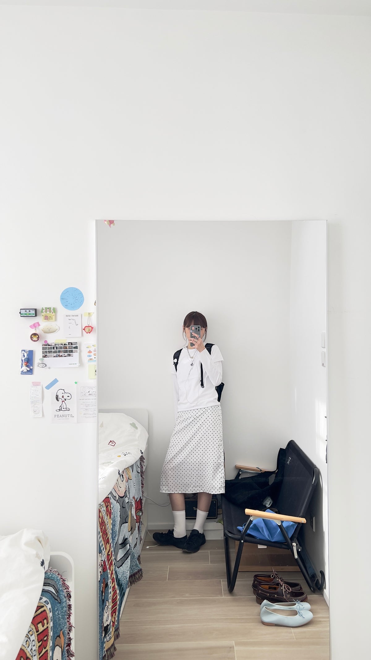 faye layered trim tee in white (pre-order)