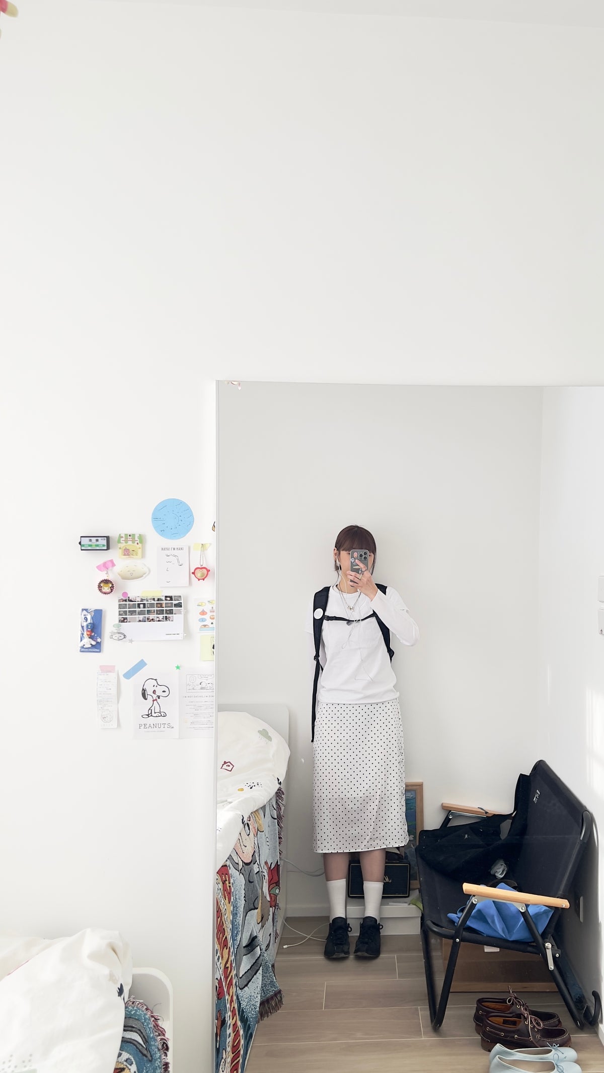 faye layered trim tee in white (pre-order)