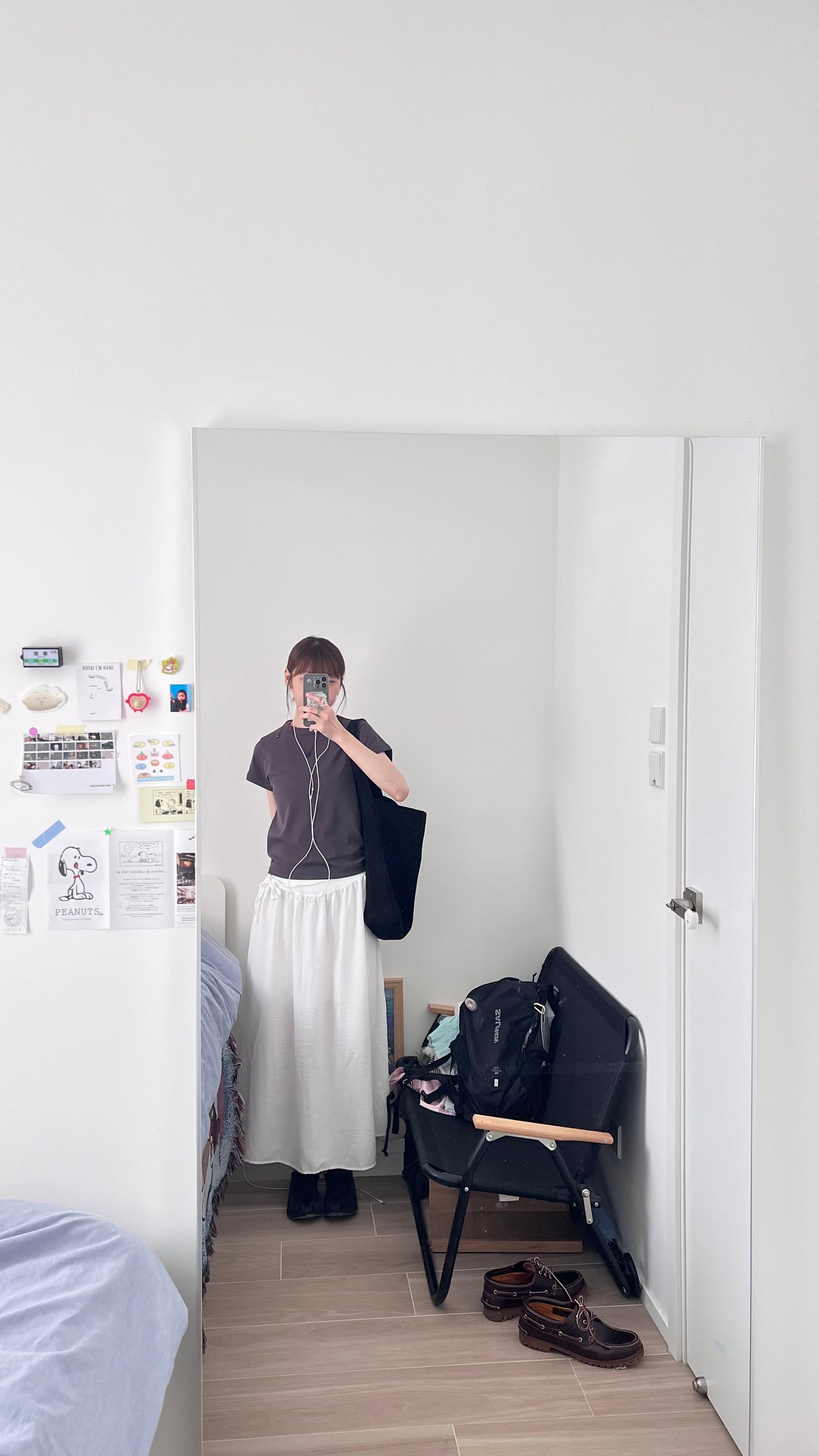 lumi gathered waist flowy maxi skirt in white (pre-order)