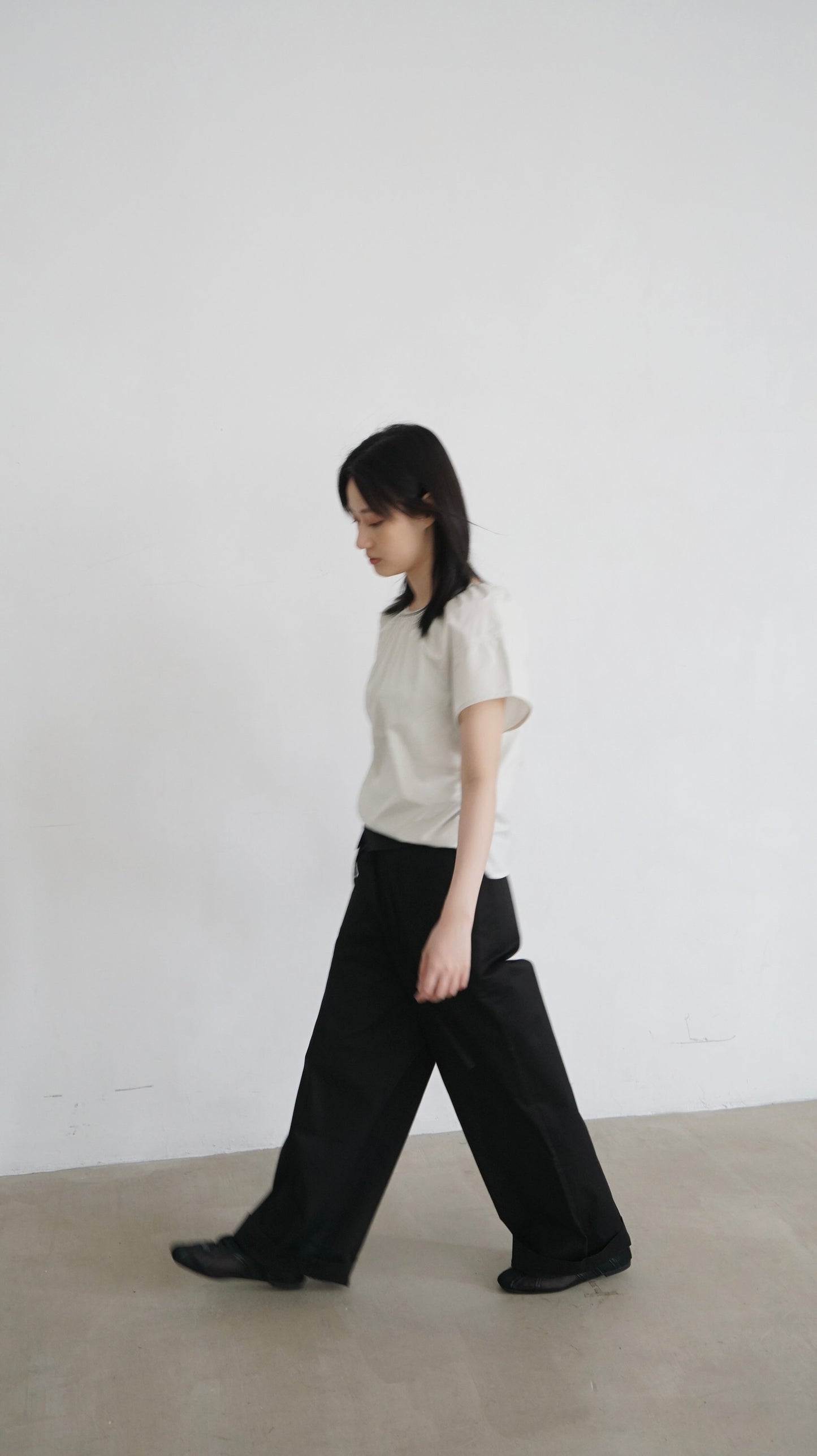 collar pants in black (pre-order)