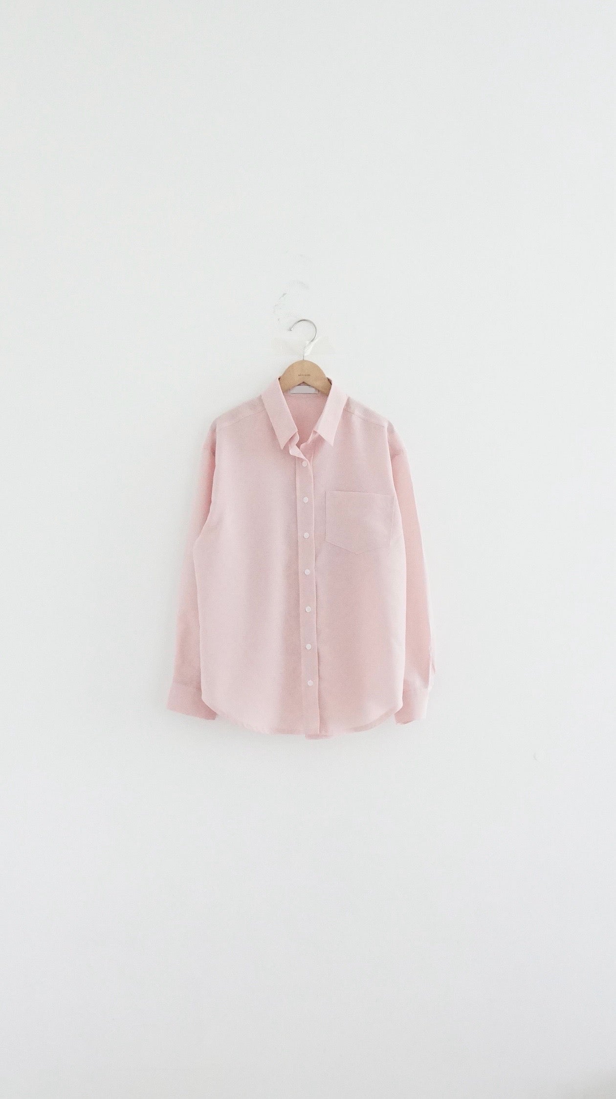 plain sheer shirt in pink